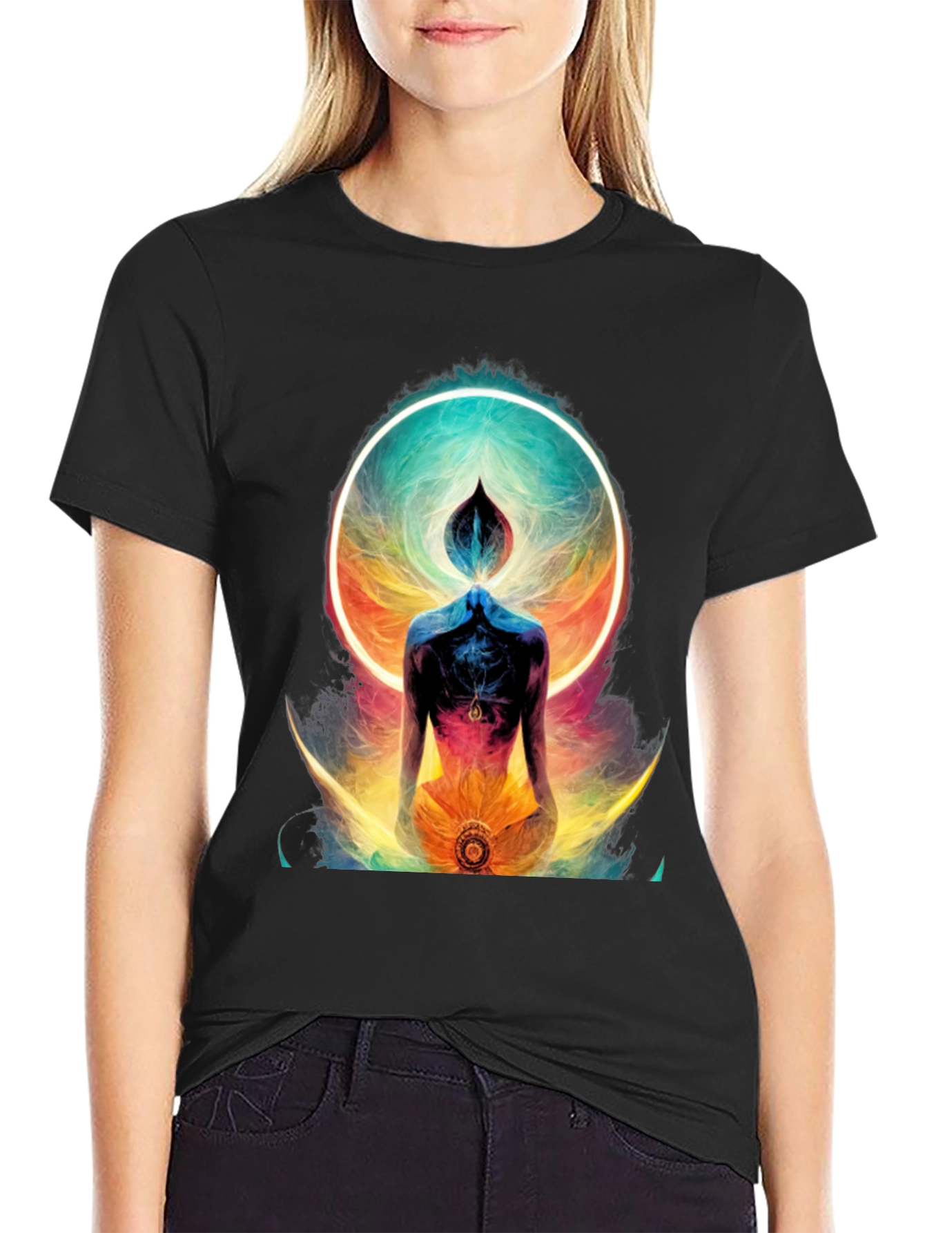 Black Mystic Aura Graphic Tee - Black view 2