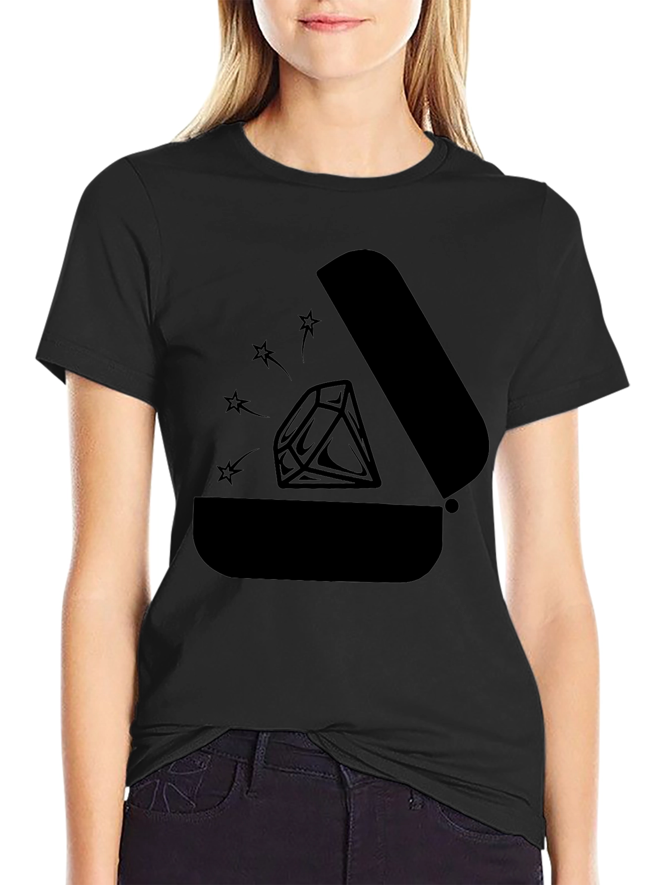 Black Diamond Ring Box Graphic Tee - Black view 2