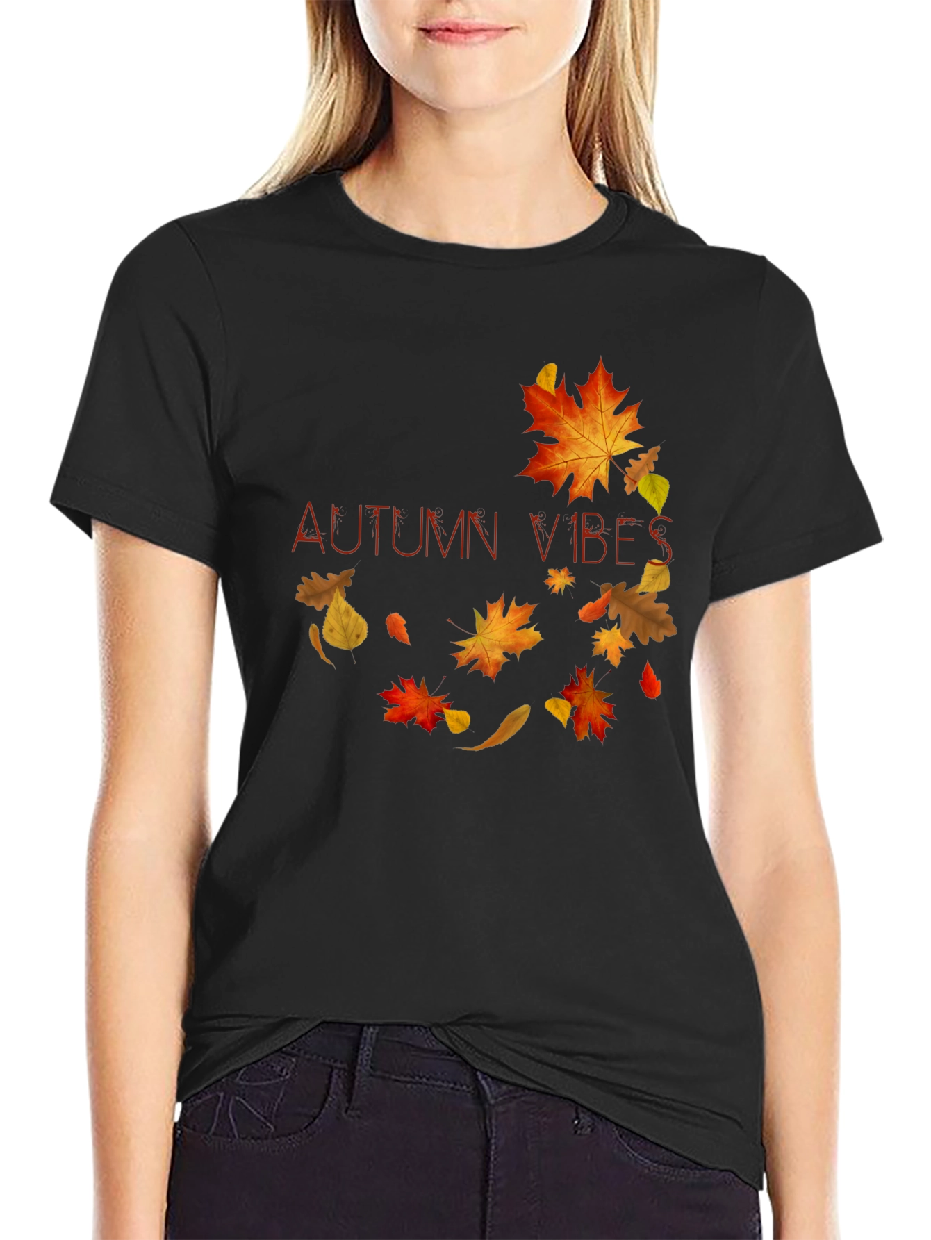 Black Autumn Vibes Graphic Tee view 2