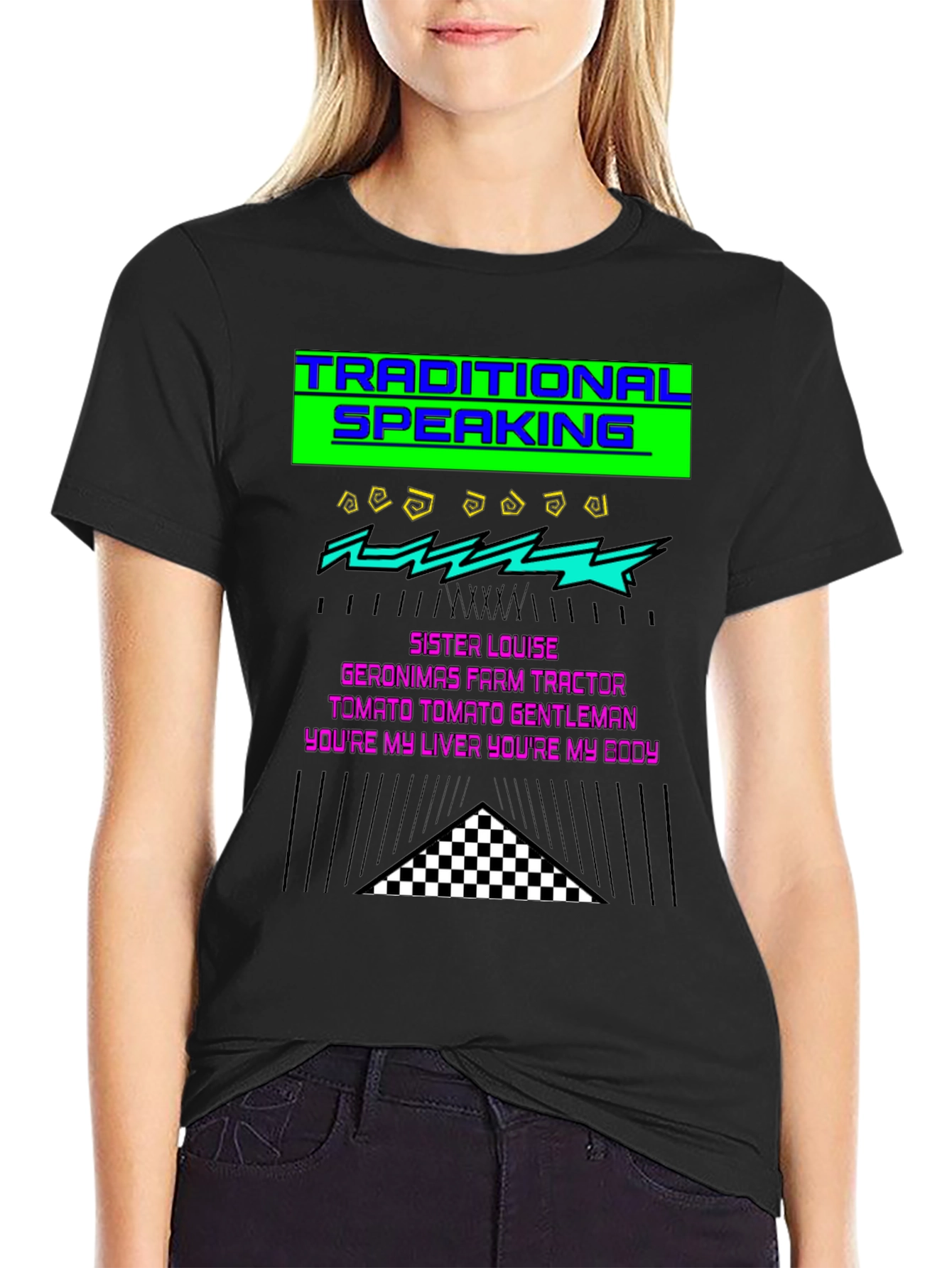 Black Traditional Speaking Graphic T-Shirt view 2