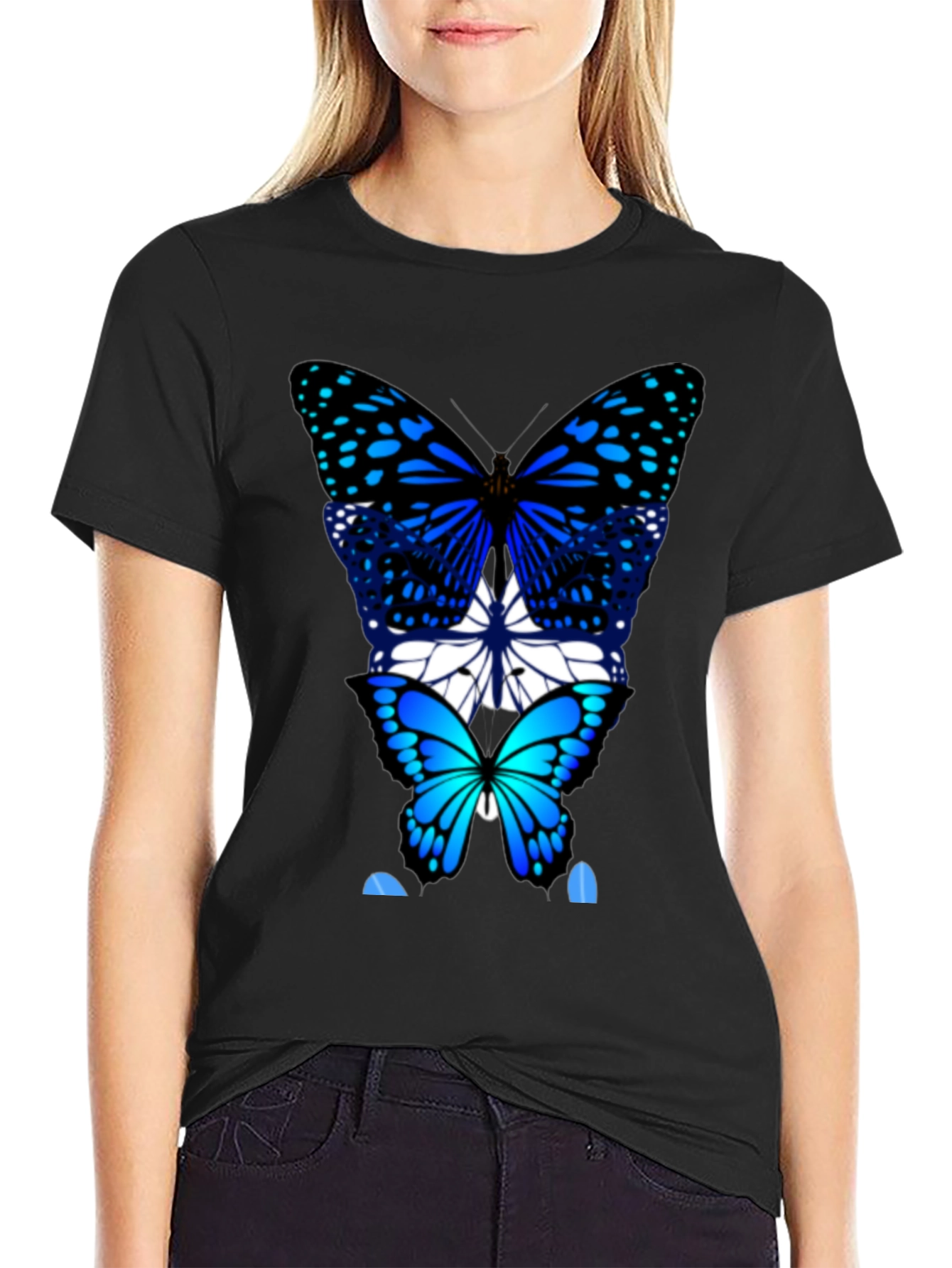 Black Butterfly T-Shirt - Bold Graphic Tee view 2