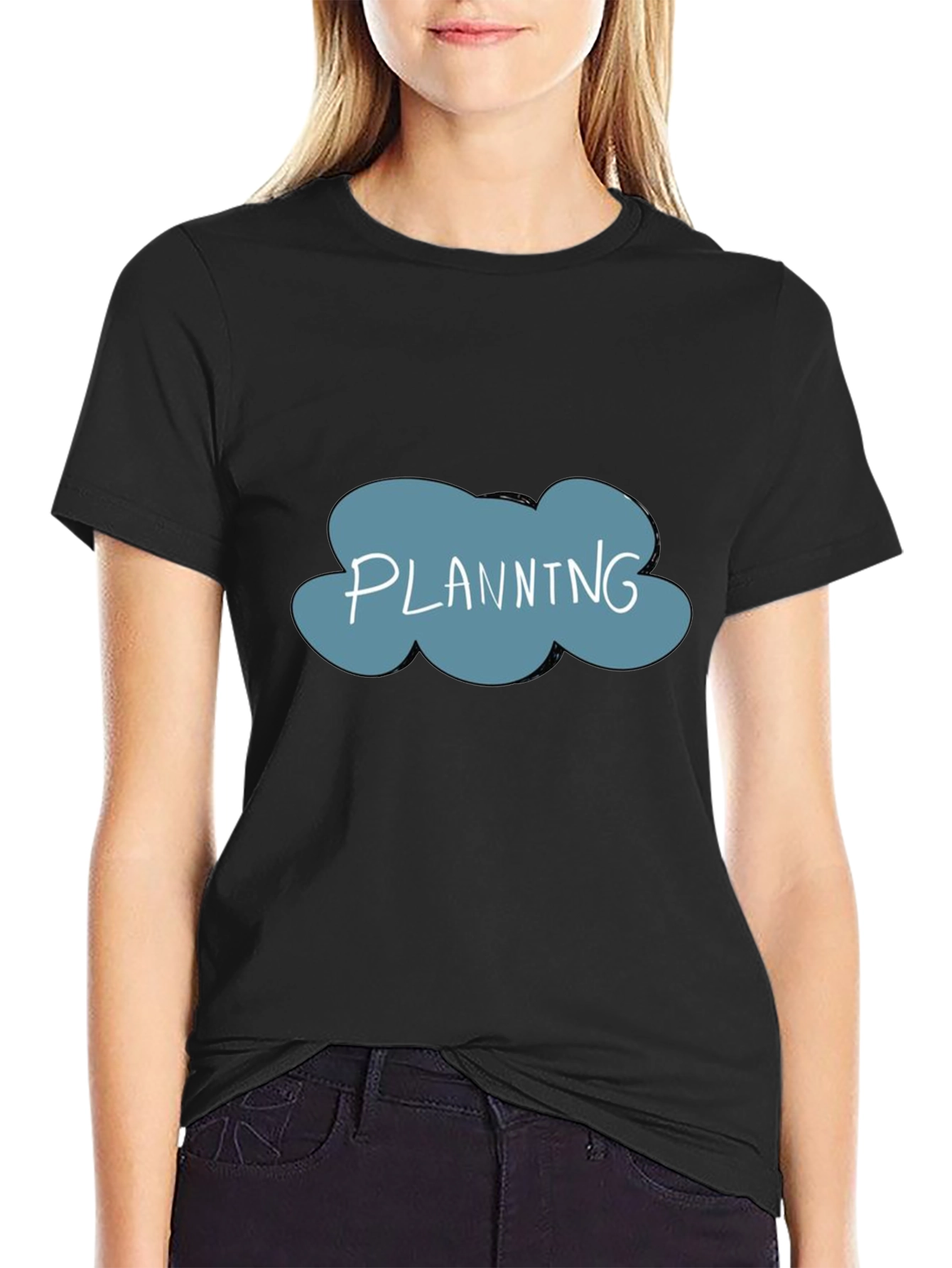 Black Planning Graphic T-Shirt view 2