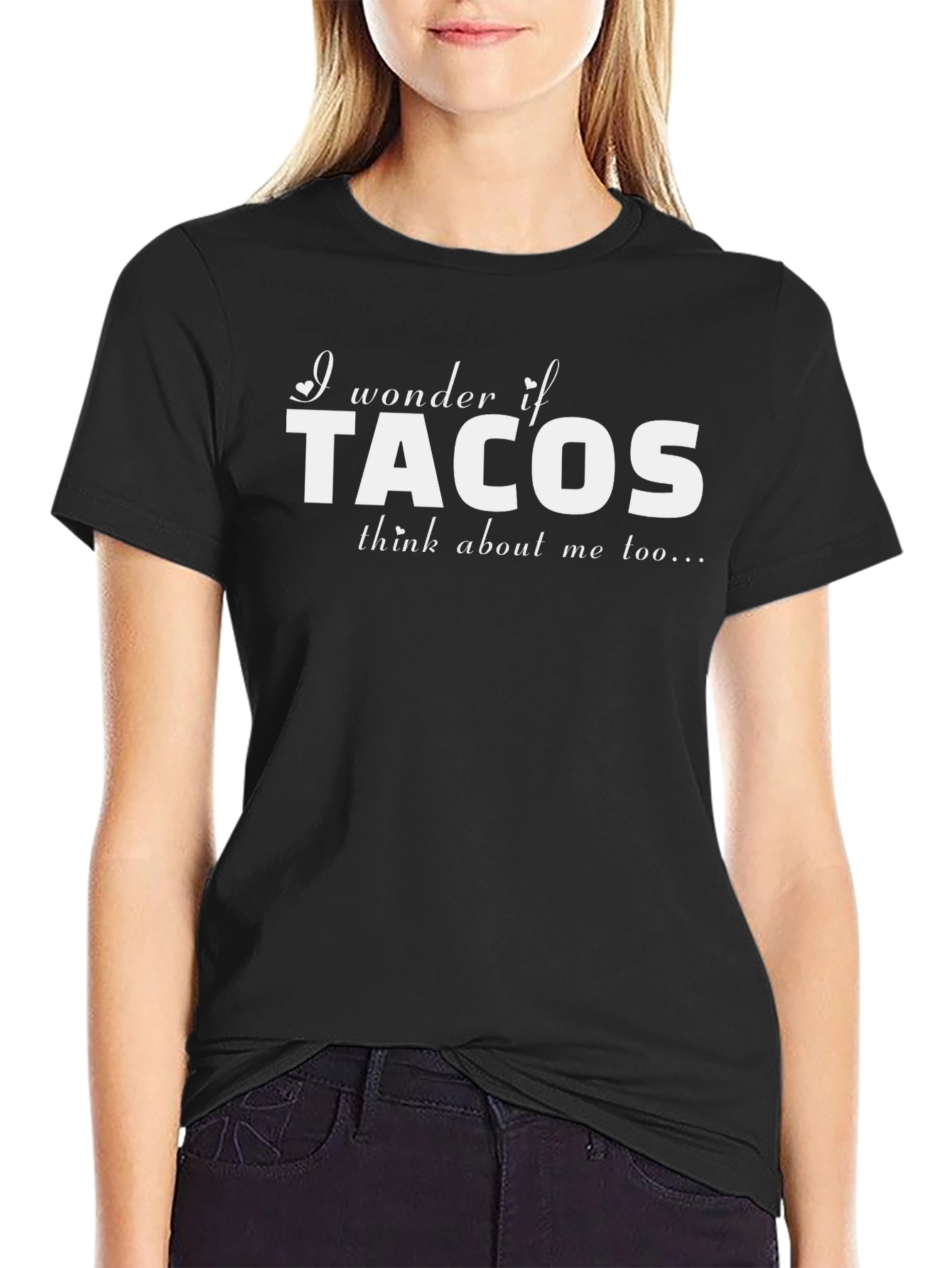 Black Tacos Graphic Tee - Men's Black Cotton T-Shirt view 2