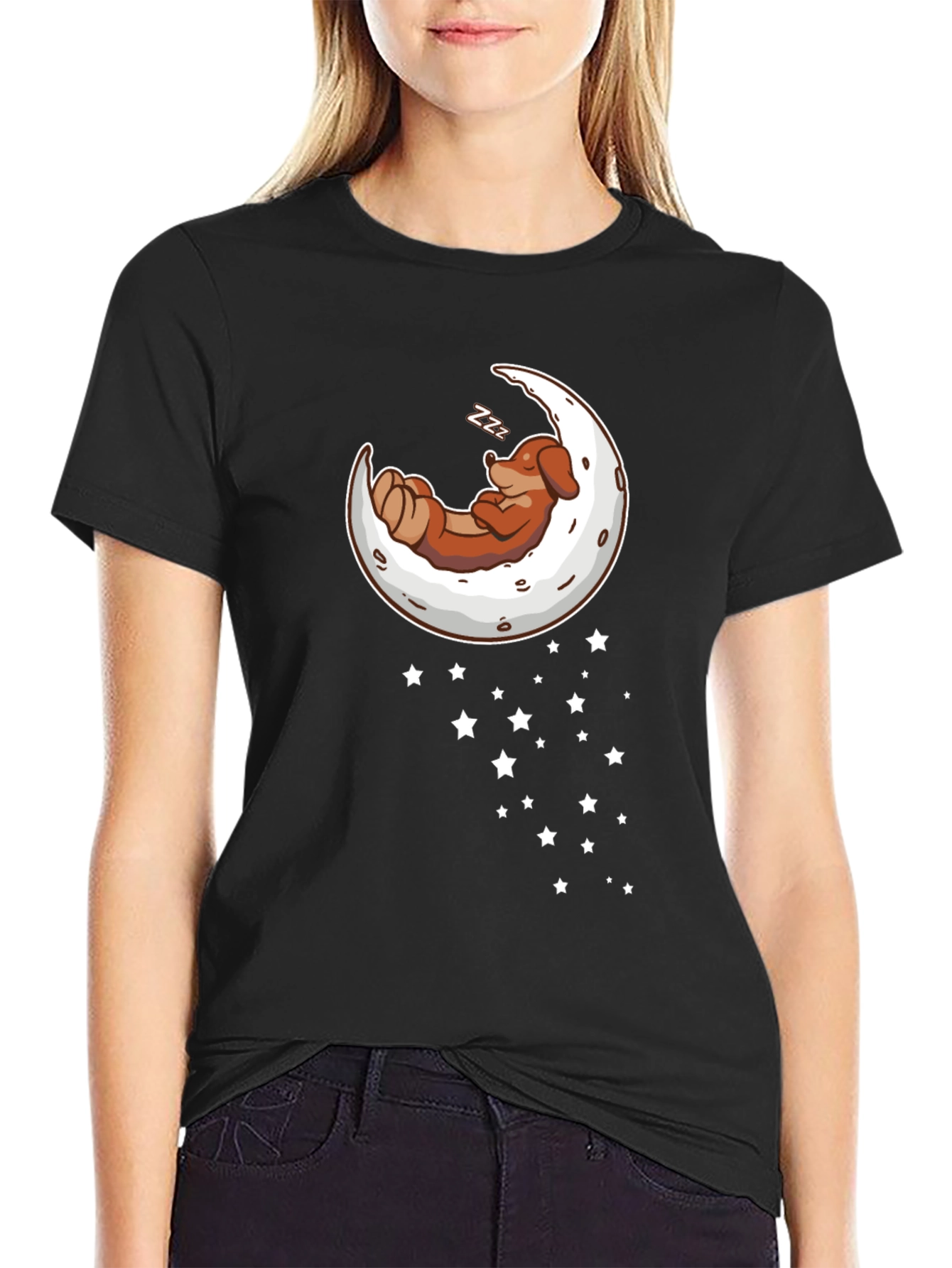 Dachshund Moon Sleep T-Shirt - 2