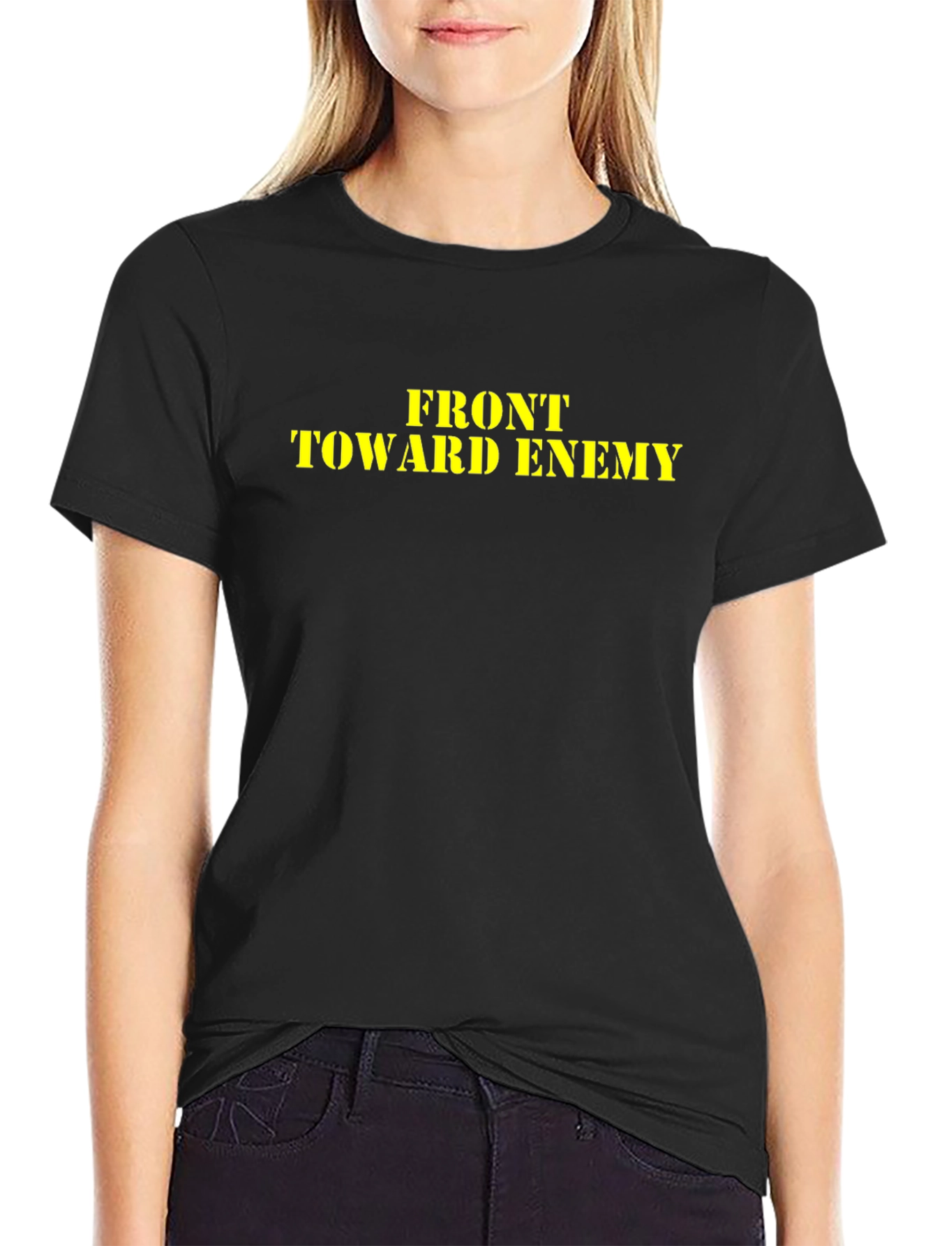 Black Front Toward Enemy T-Shirt - Military Inspired Tee view 2