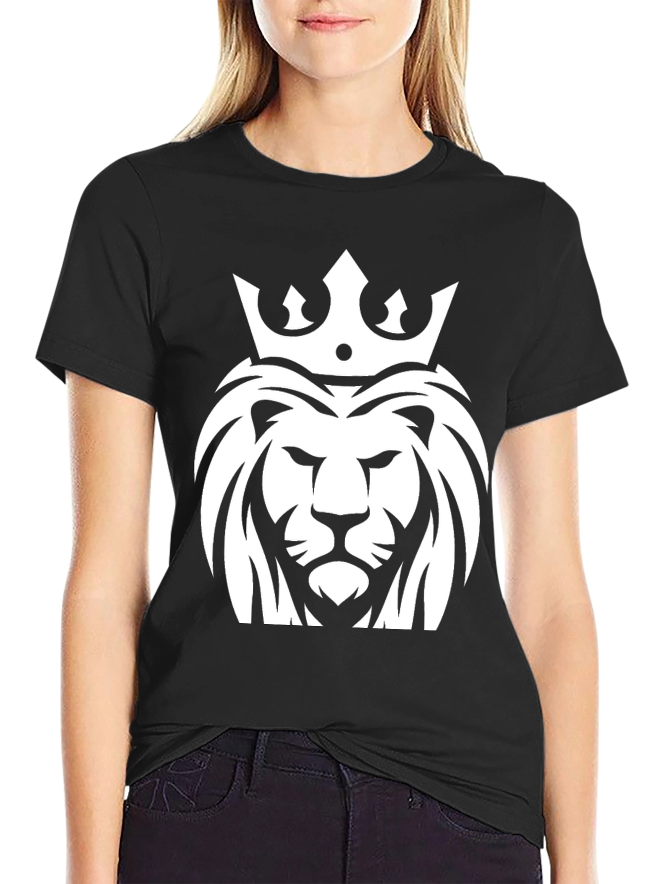 Black Lion King T-Shirt: Bold Graphic Tee view 2
