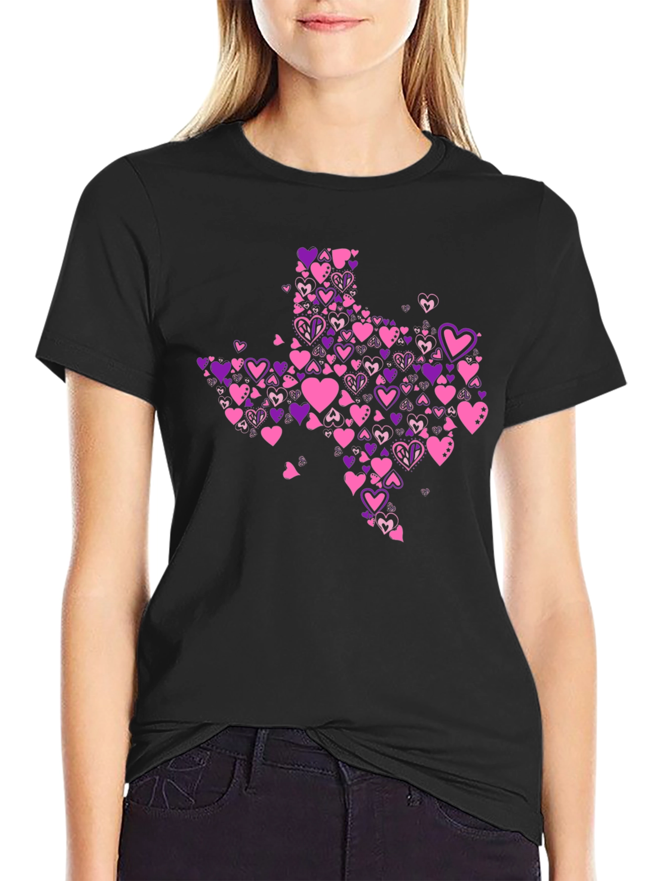 Texas Love Heart Valentine's T-Shirt - 2
