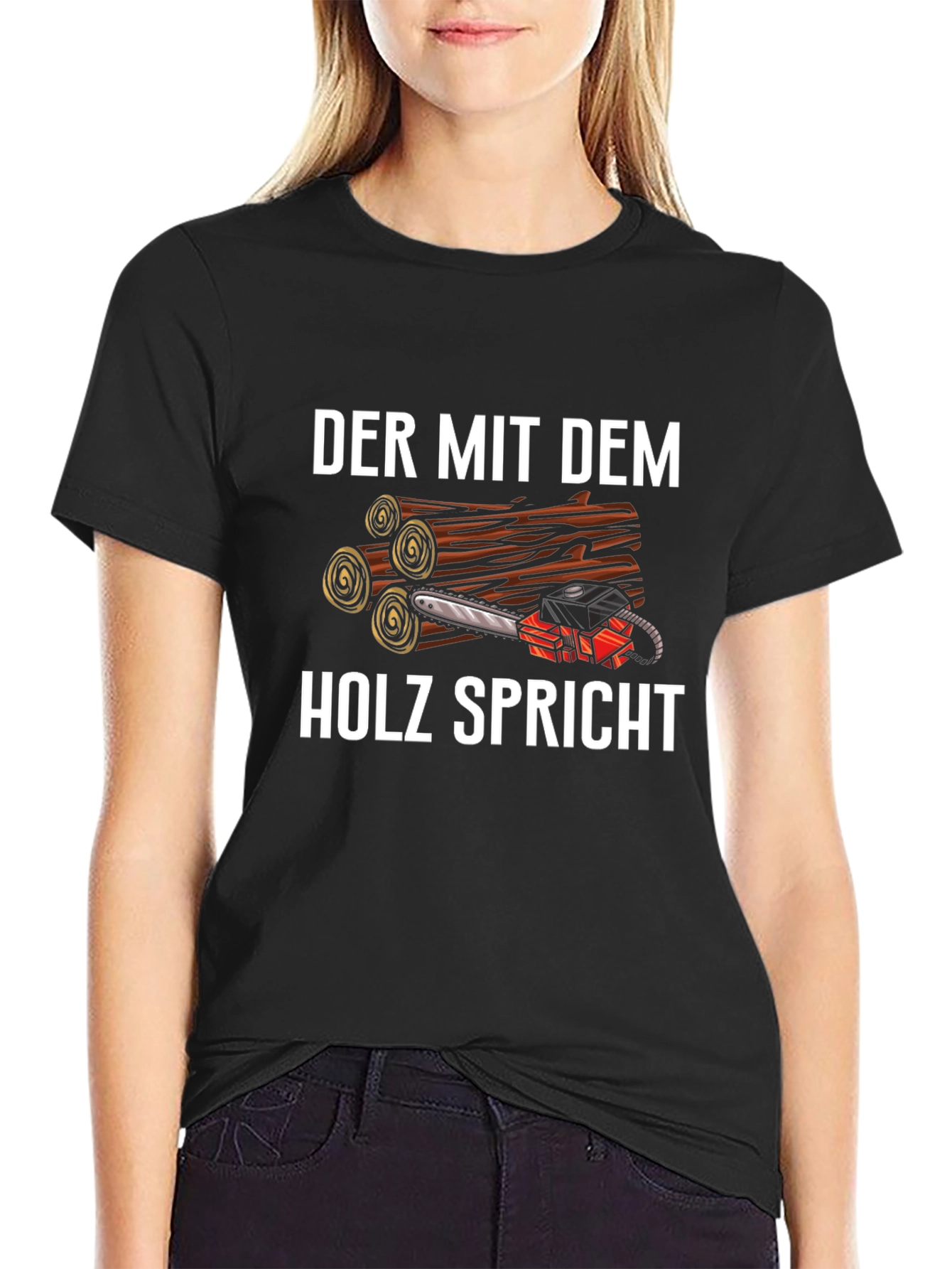 Black Der Mit Dem Holz Spricht T-Shirt view 2