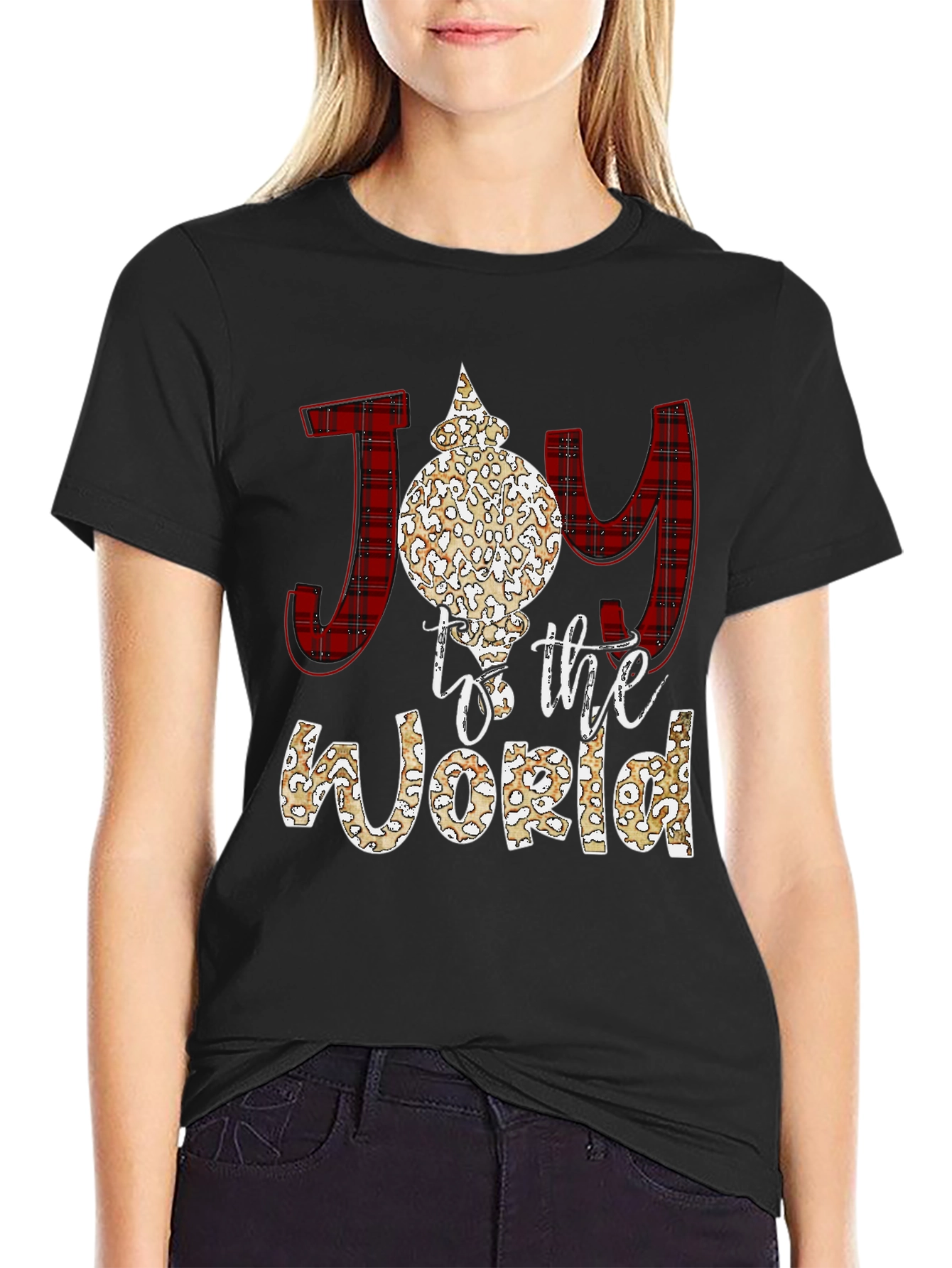 Black Joy to the World Graphic Tee view 2