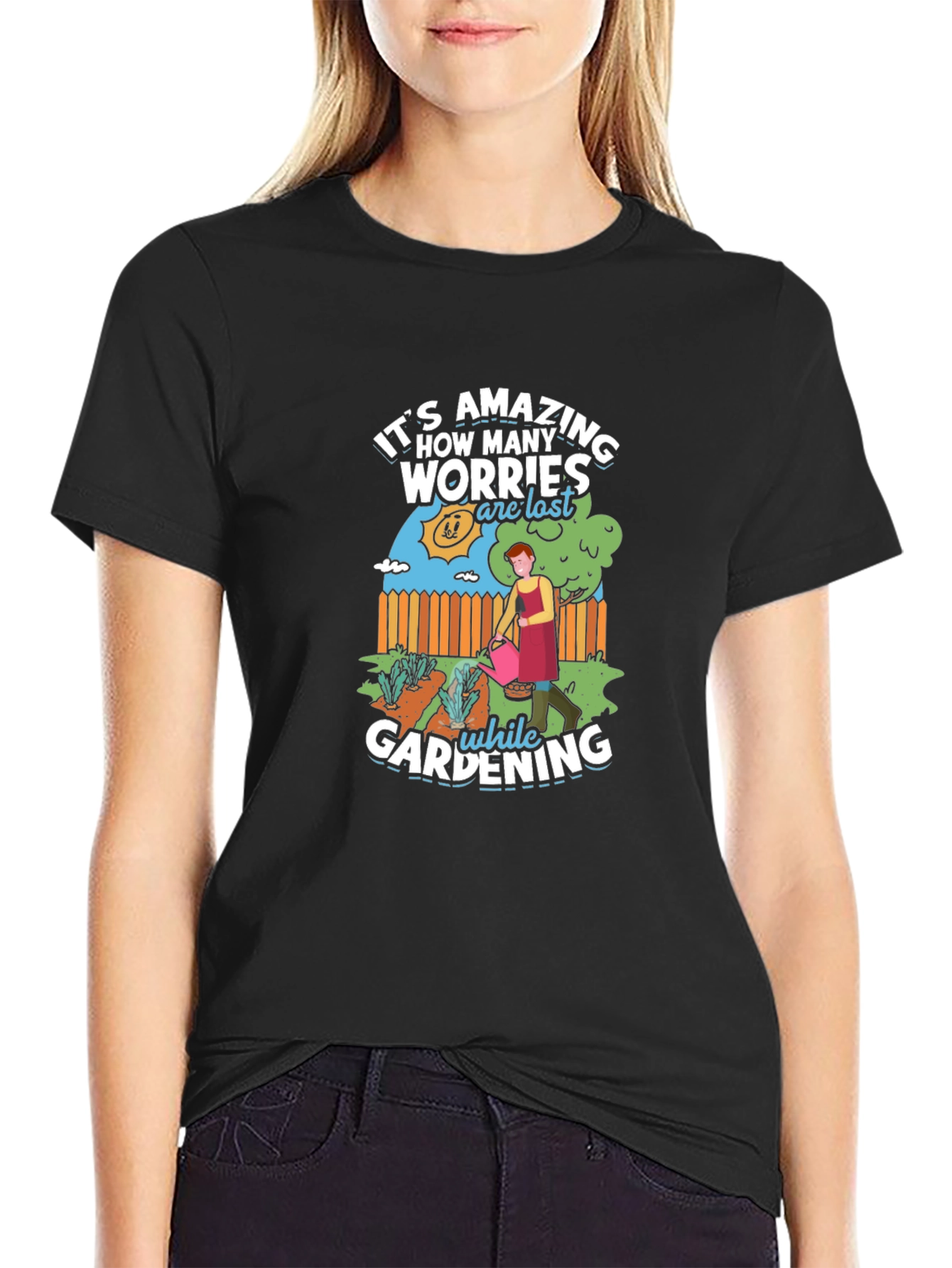 Black Gardening Worry-Free Graphic Tee view 2