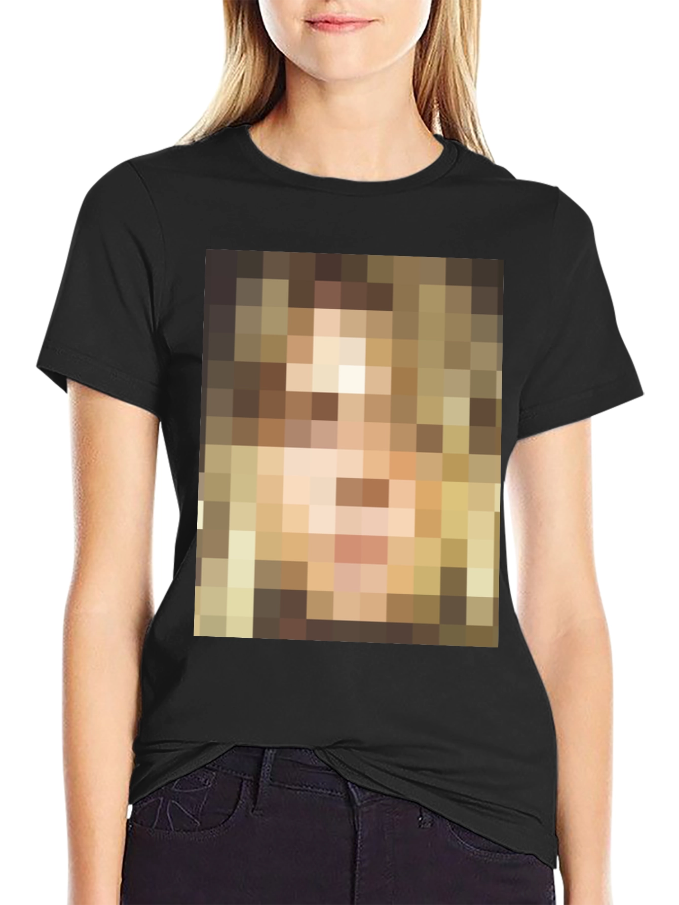 Black Men's Black Graphic T-Shirt view 2