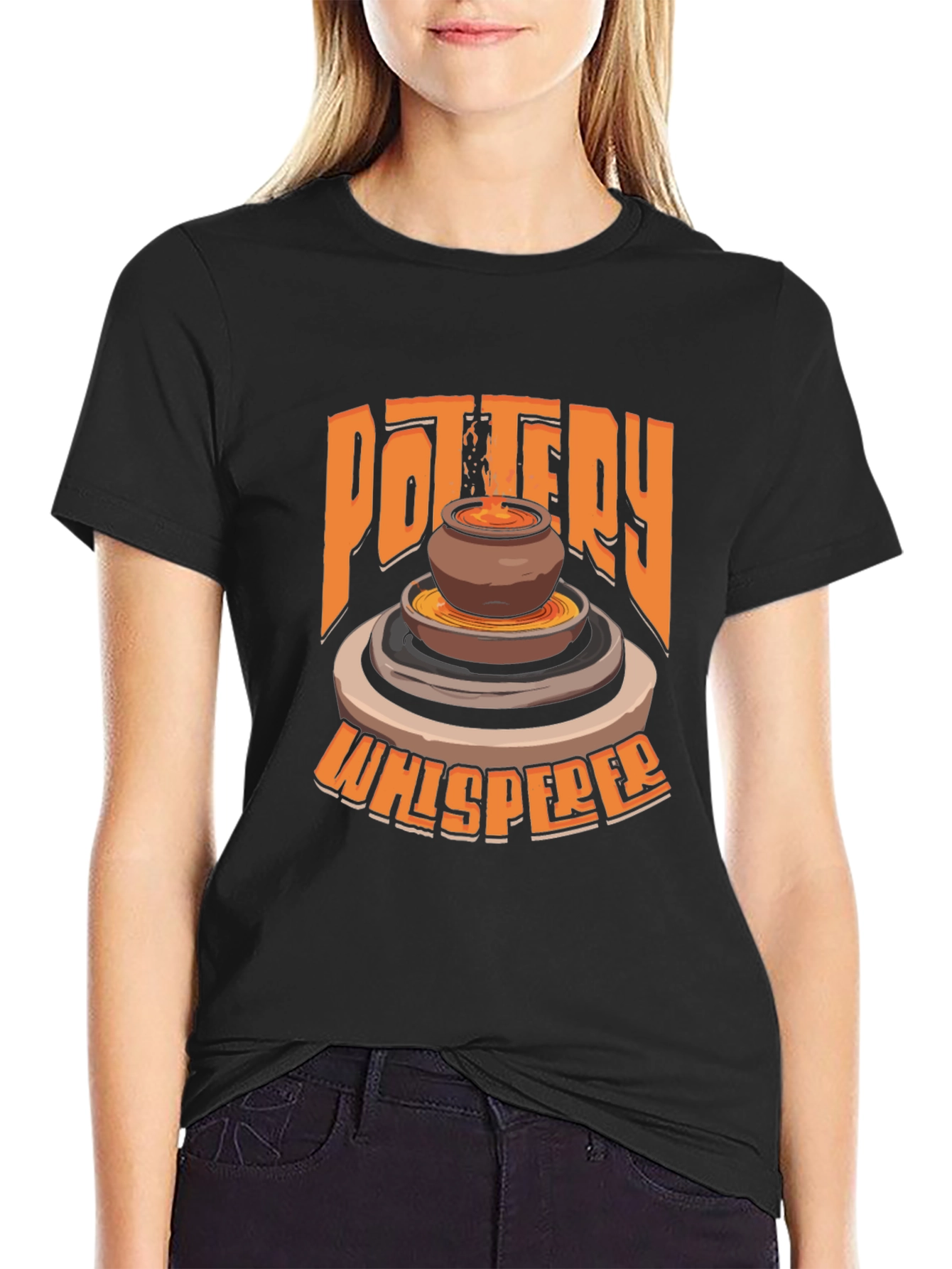 Black Pottery Whisperer Graphic T-Shirt - Unique Design view 2