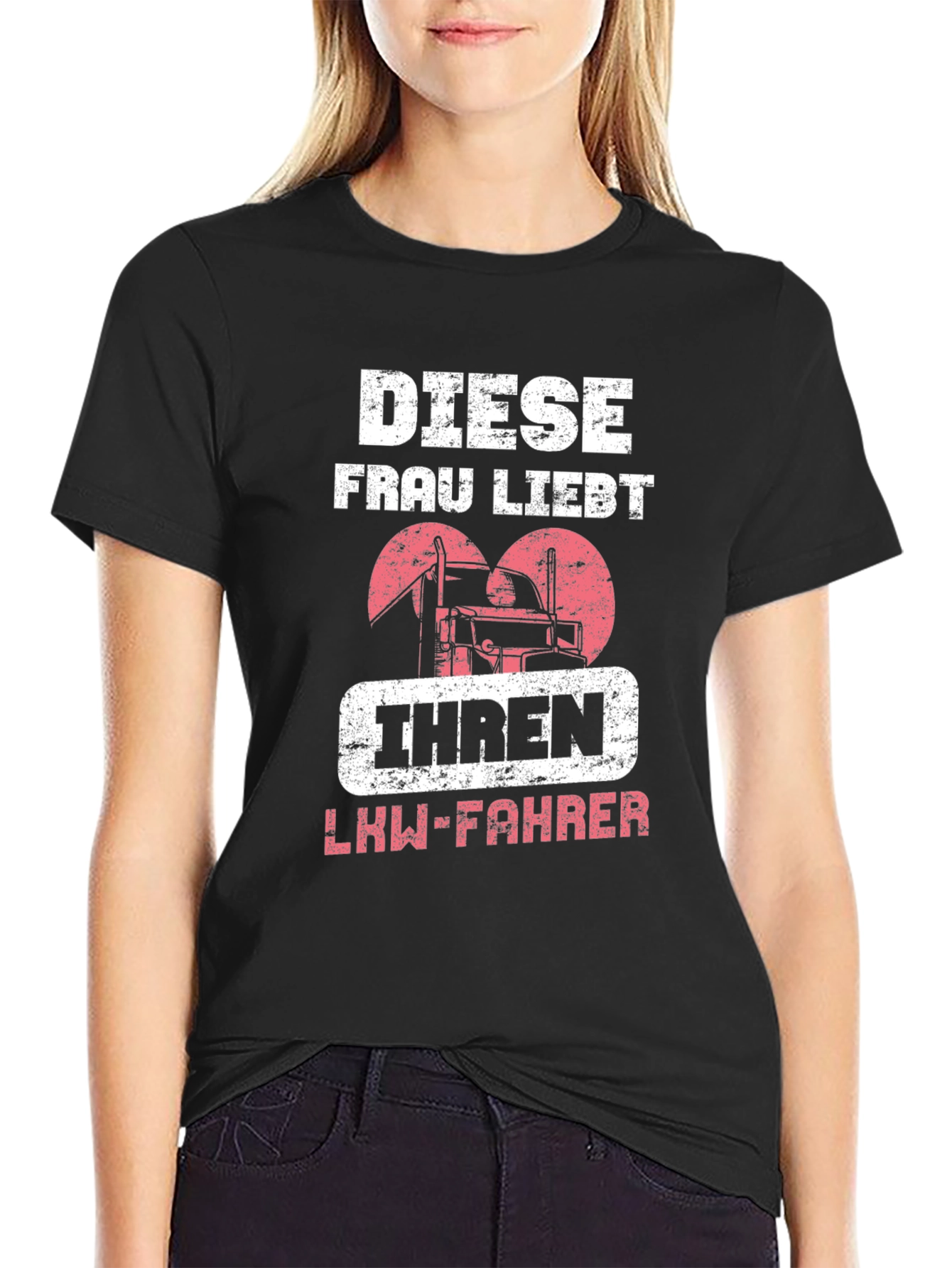Black Diese Frau Liebt Ihren LKW-Fahrer T-Shirt view 2