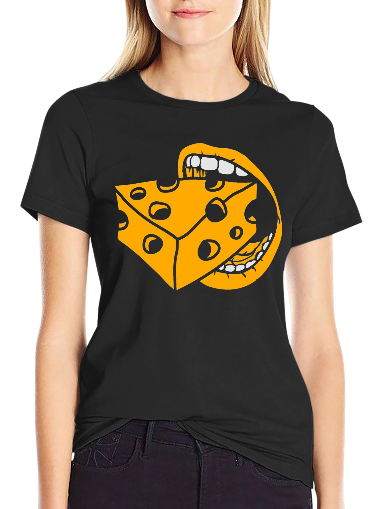 Black Cheese Lover's Graphic Tee view 2