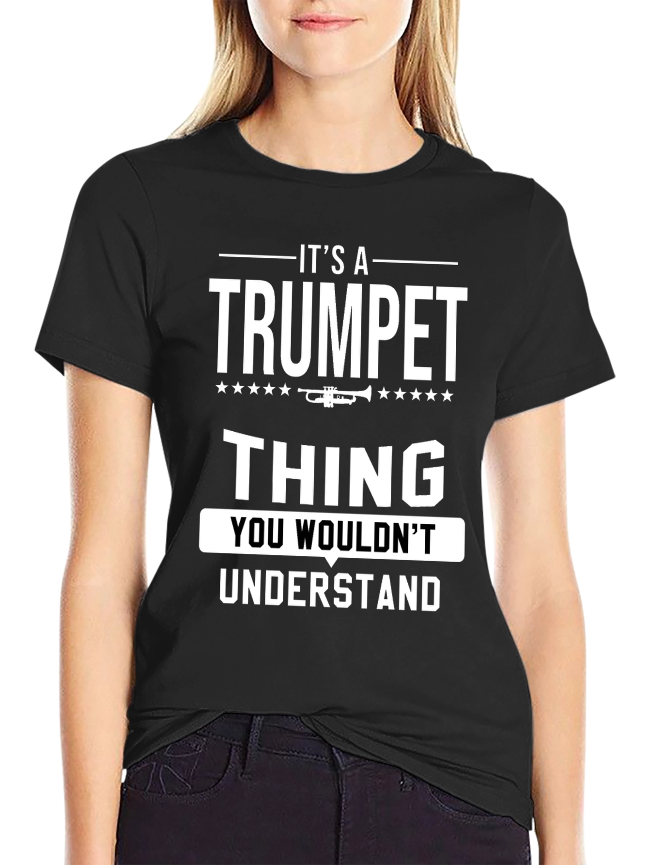 Black It's a Trumpet Thing T-Shirt view 2