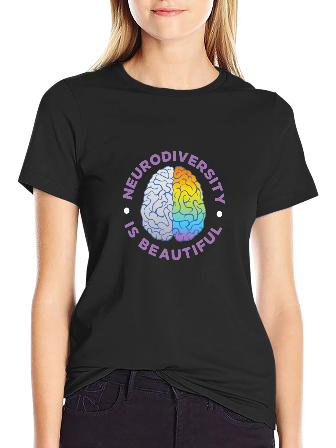 Black Neurodiversity is Beautiful T-Shirt view 2