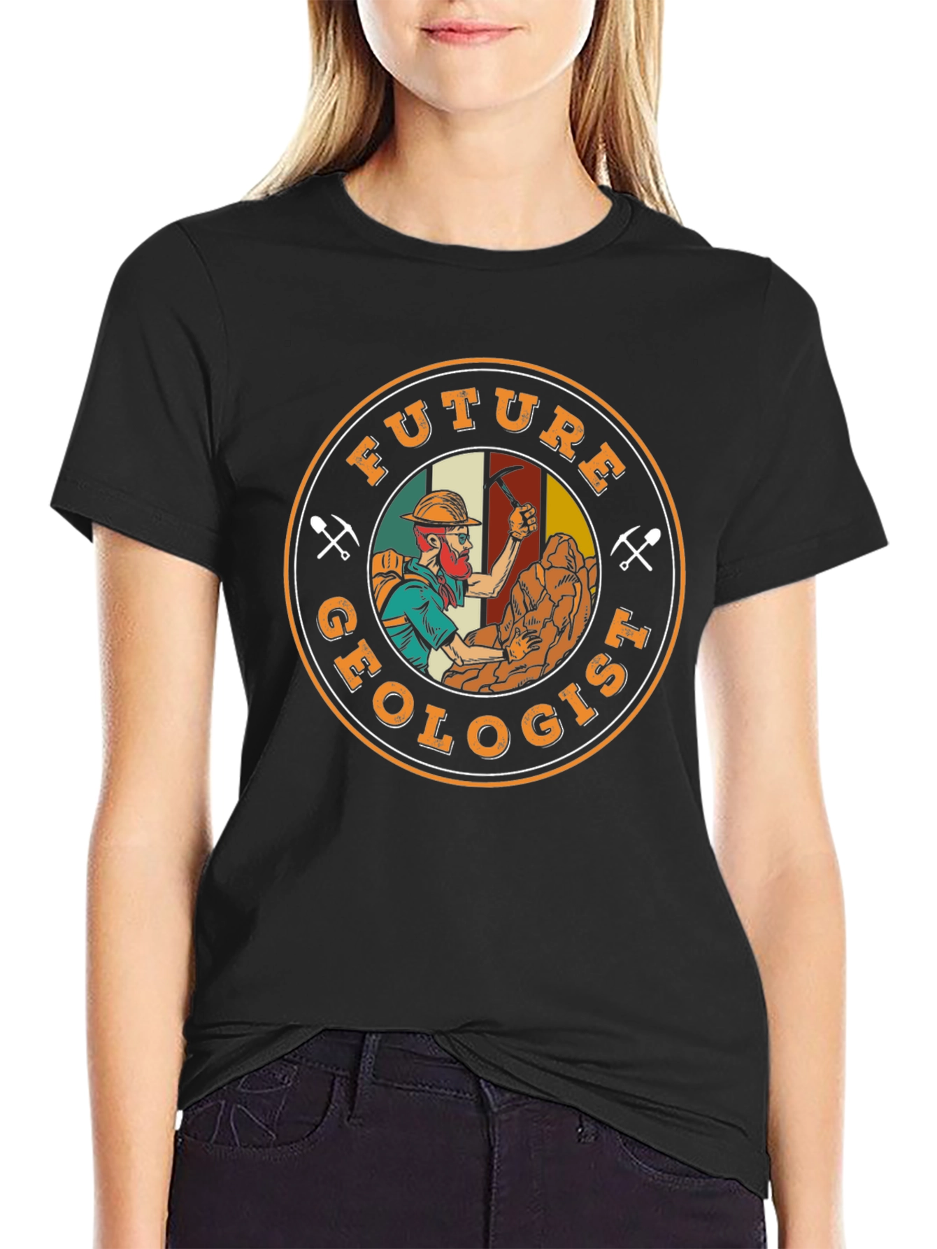 Black Future Geologist T-Shirt - Rock Collector Tee view 2