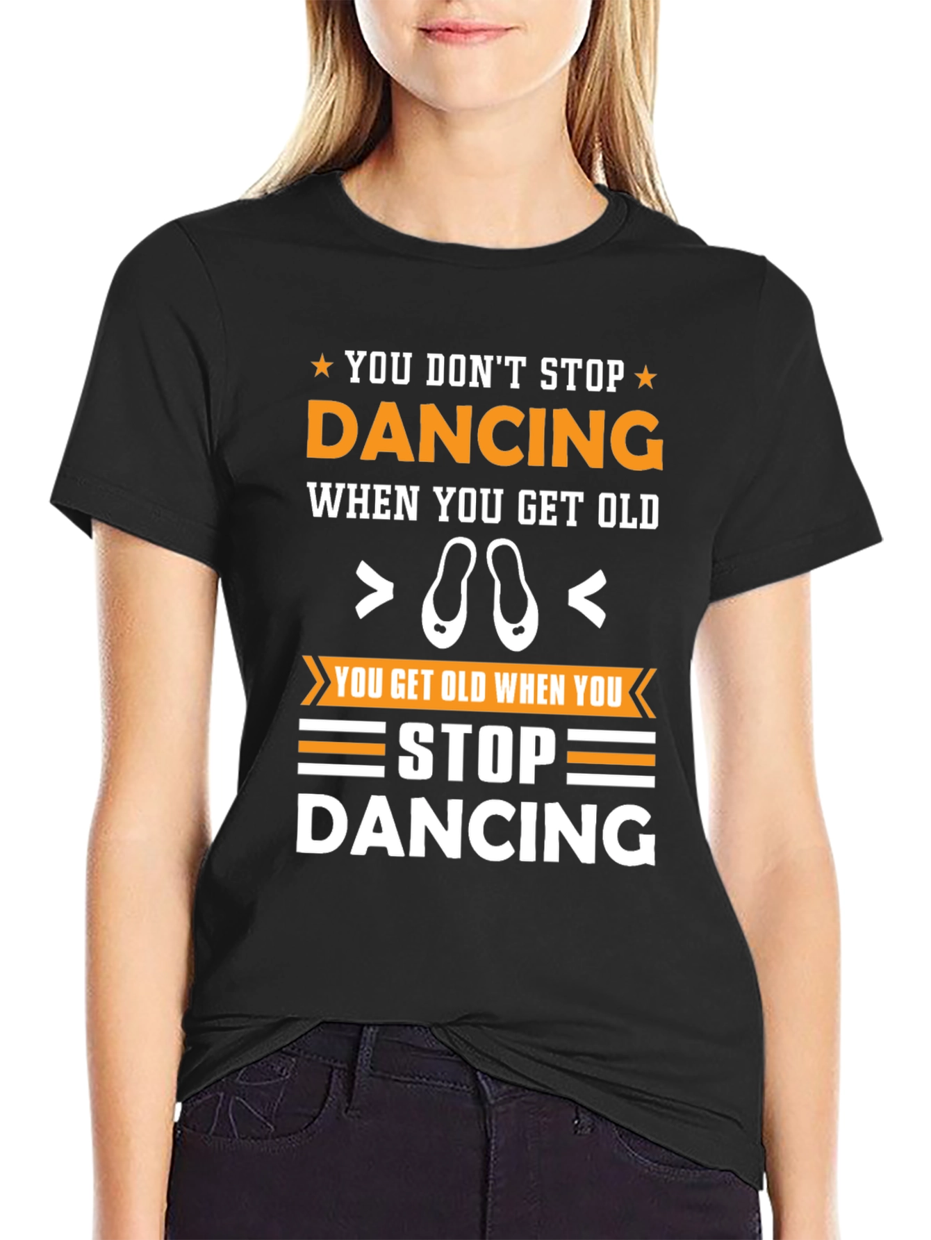 Black Dancing Graphic T-Shirt, Unisex Fit view 2