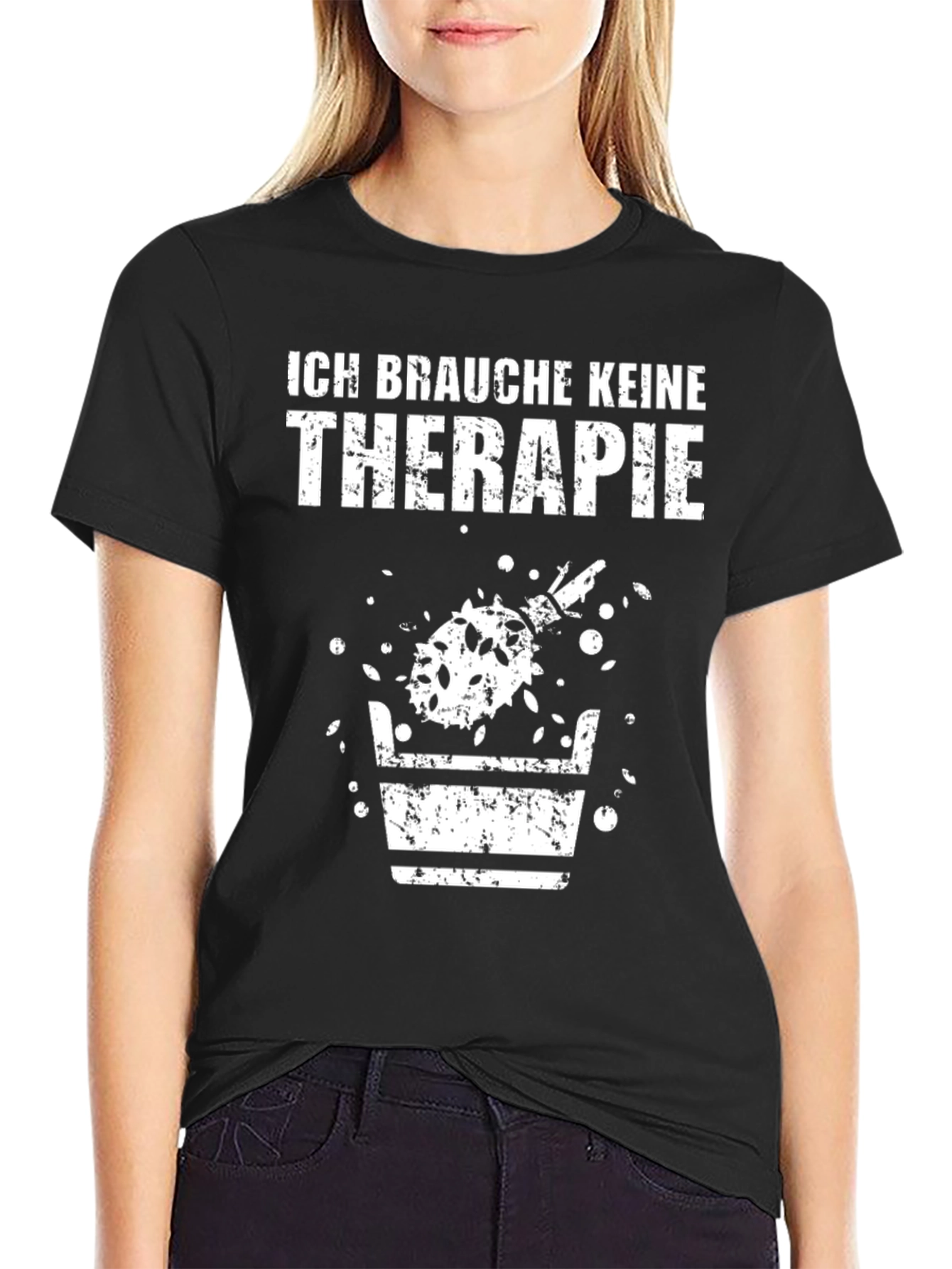 Black No Therapy T-Shirt - Beer Lover Graphic Tee view 2