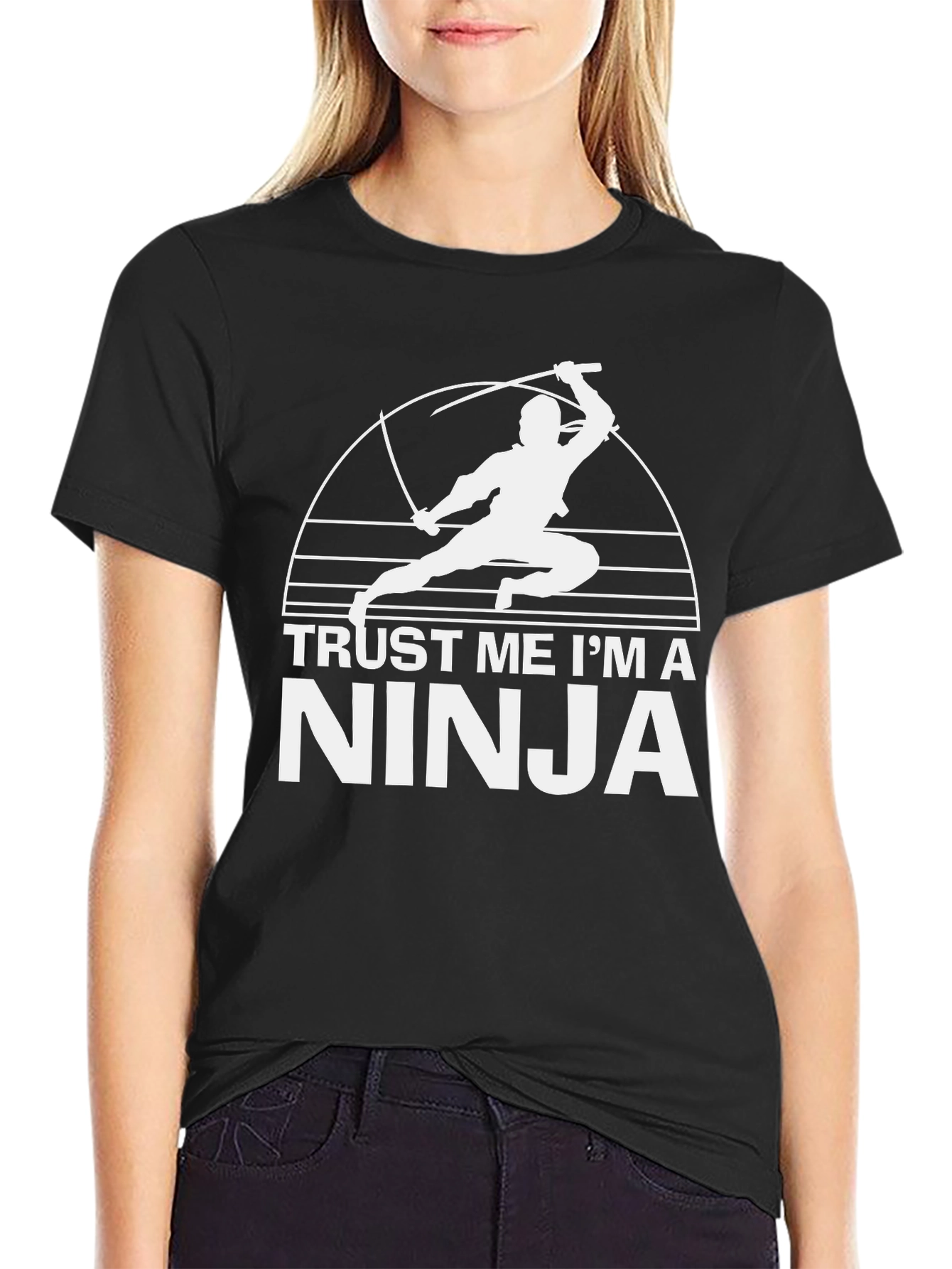 Black Trust Me I'm A Ninja Graphic T-Shirt view 2
