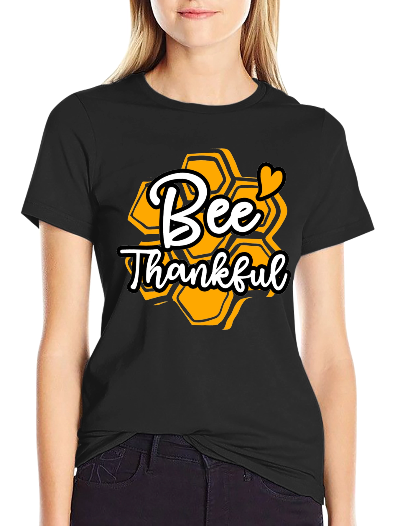 Black Bee Thankful Graphic T-Shirt view 2