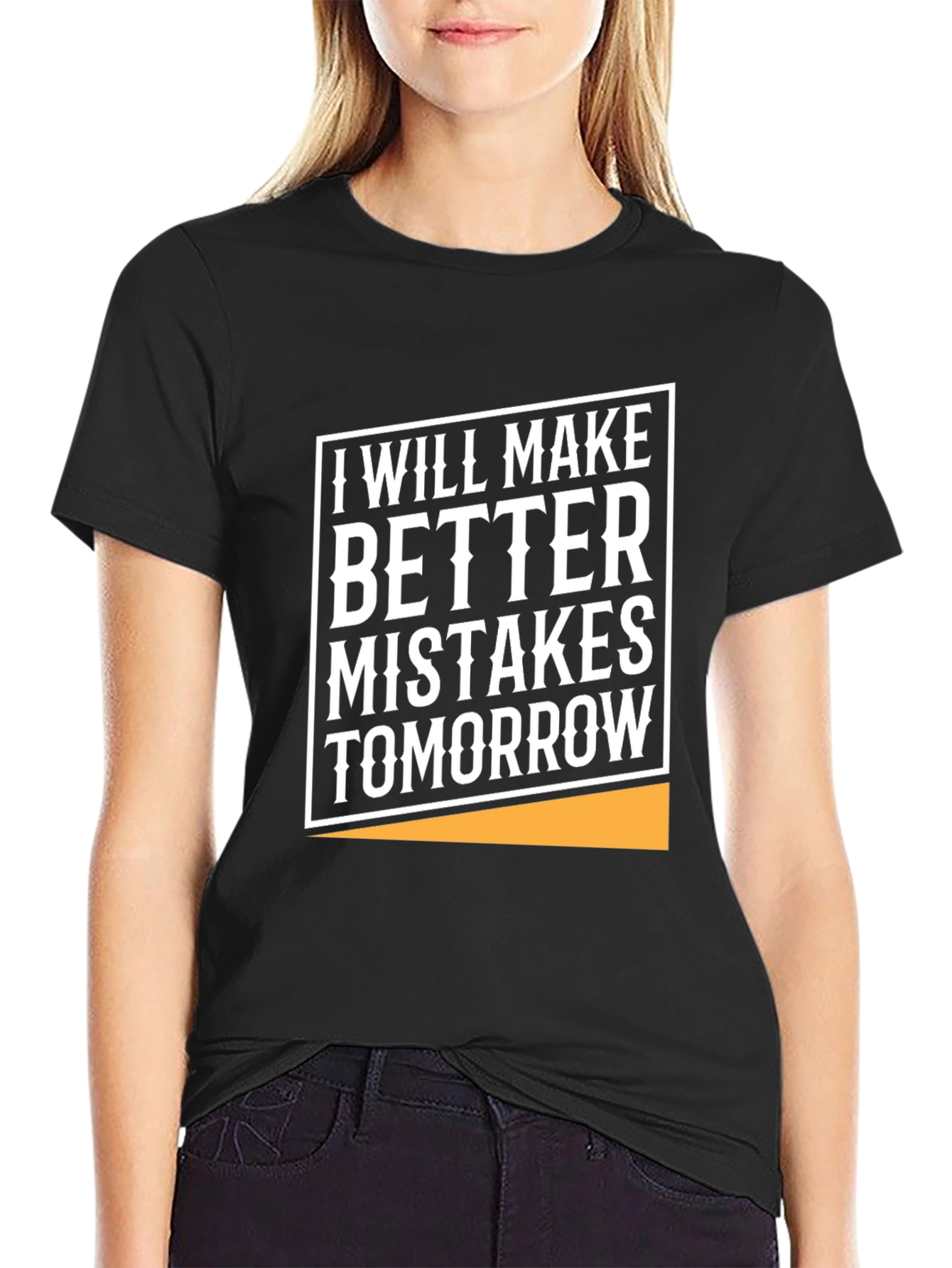 Black Humorous Graphic Tee - Better Mistakes Tomorrow view 2