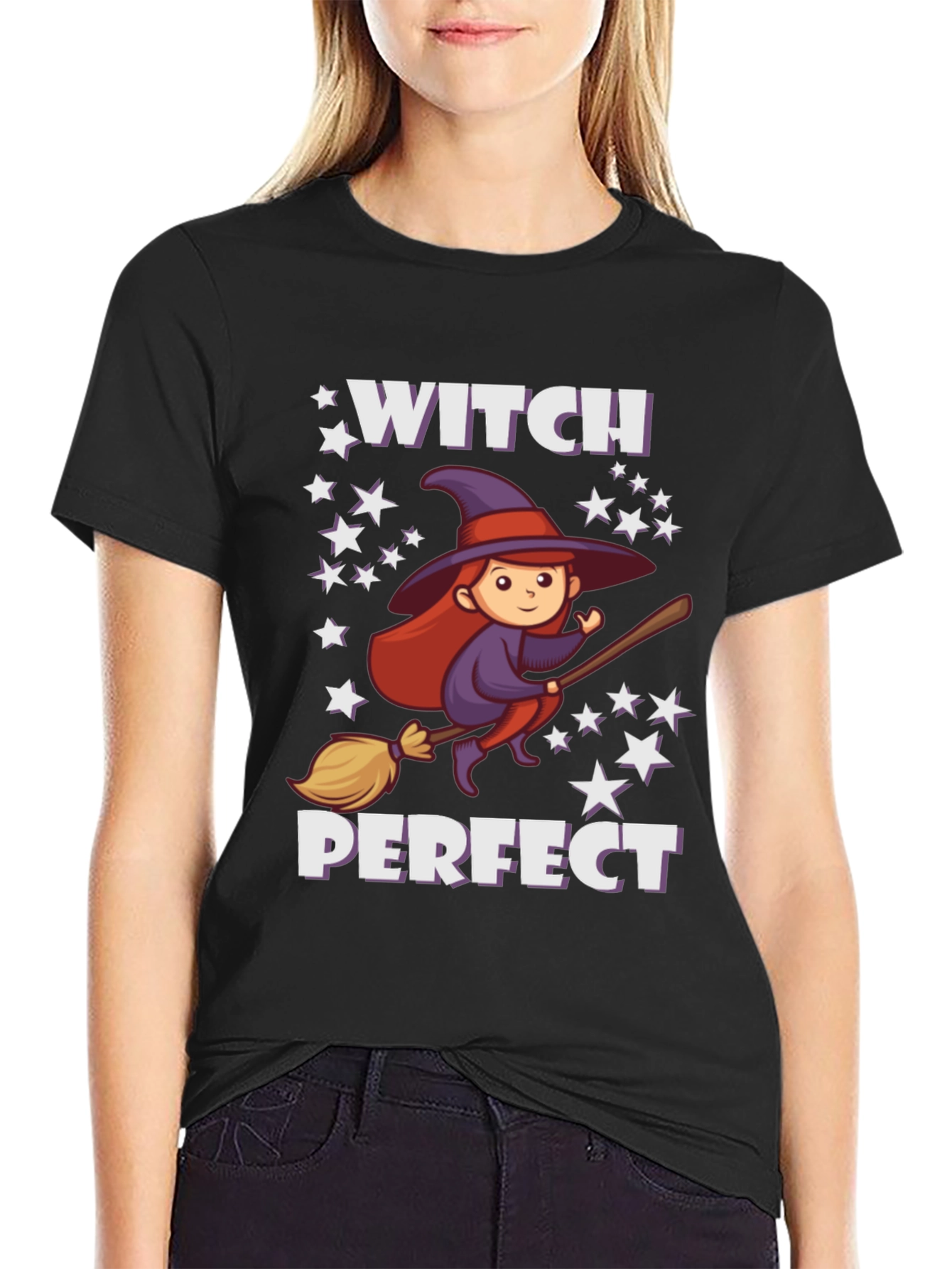 Black Witch Perfect Halloween T-Shirt view 2