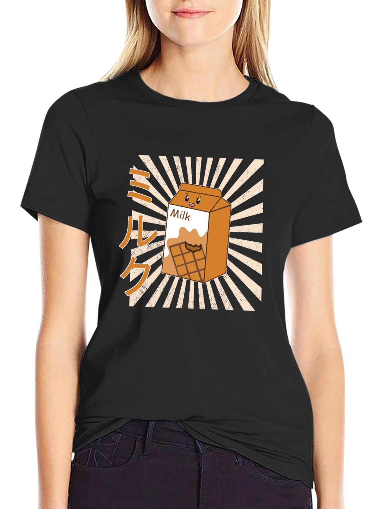 Black Chocolate Milk Carton Graphic T-Shirt view 2