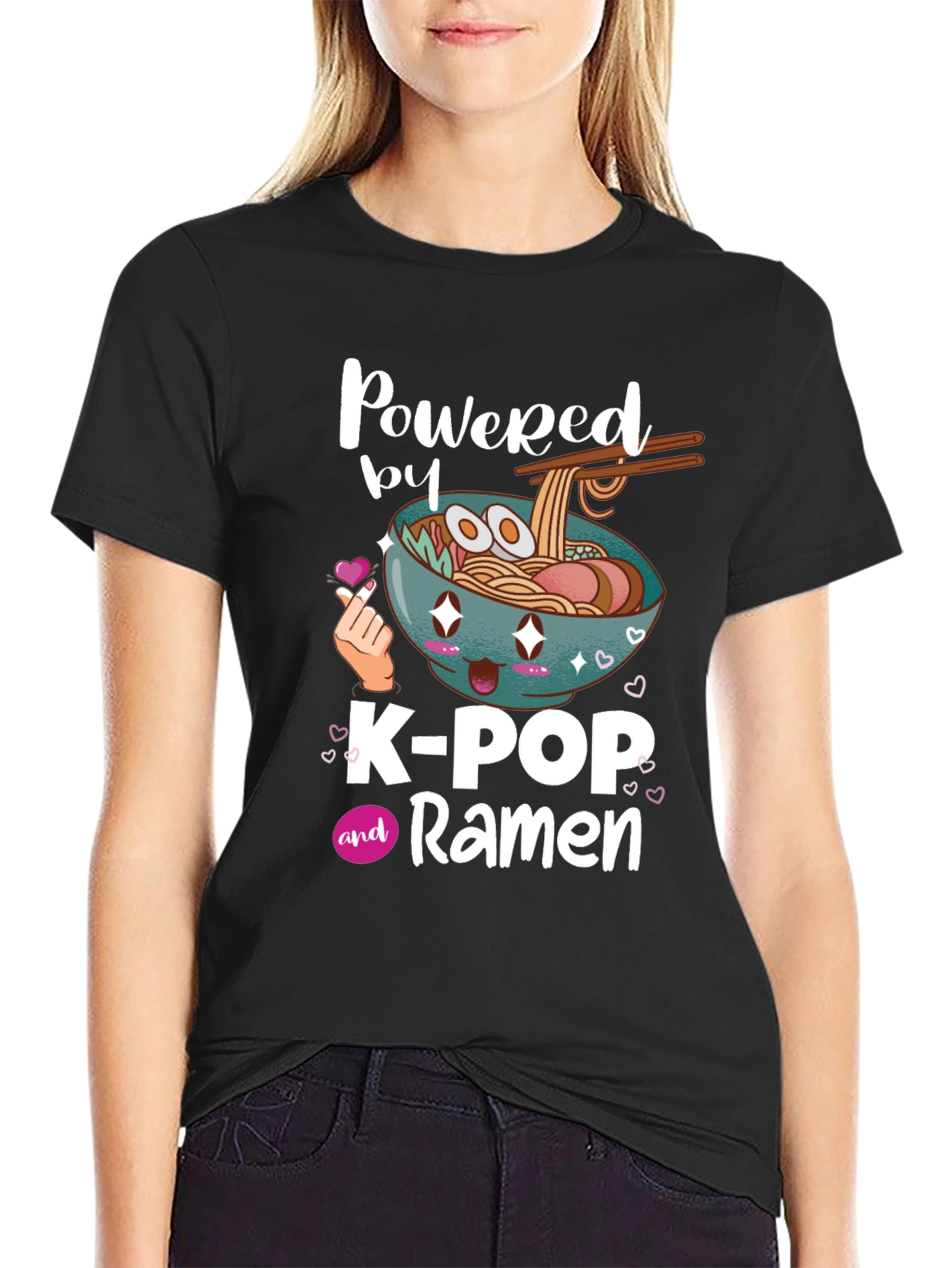 K-Pop and Ramen Graphic T-Shirt - 2