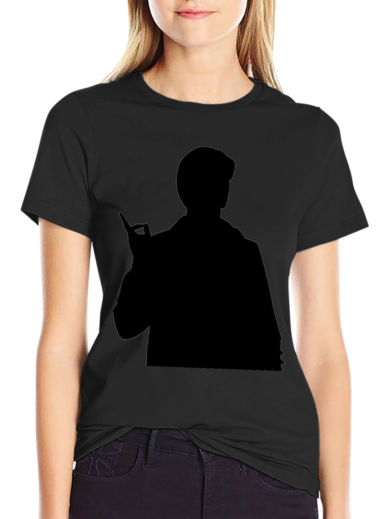 Black Silhouette Graphic Tee - Men's Black T-Shirt view 2