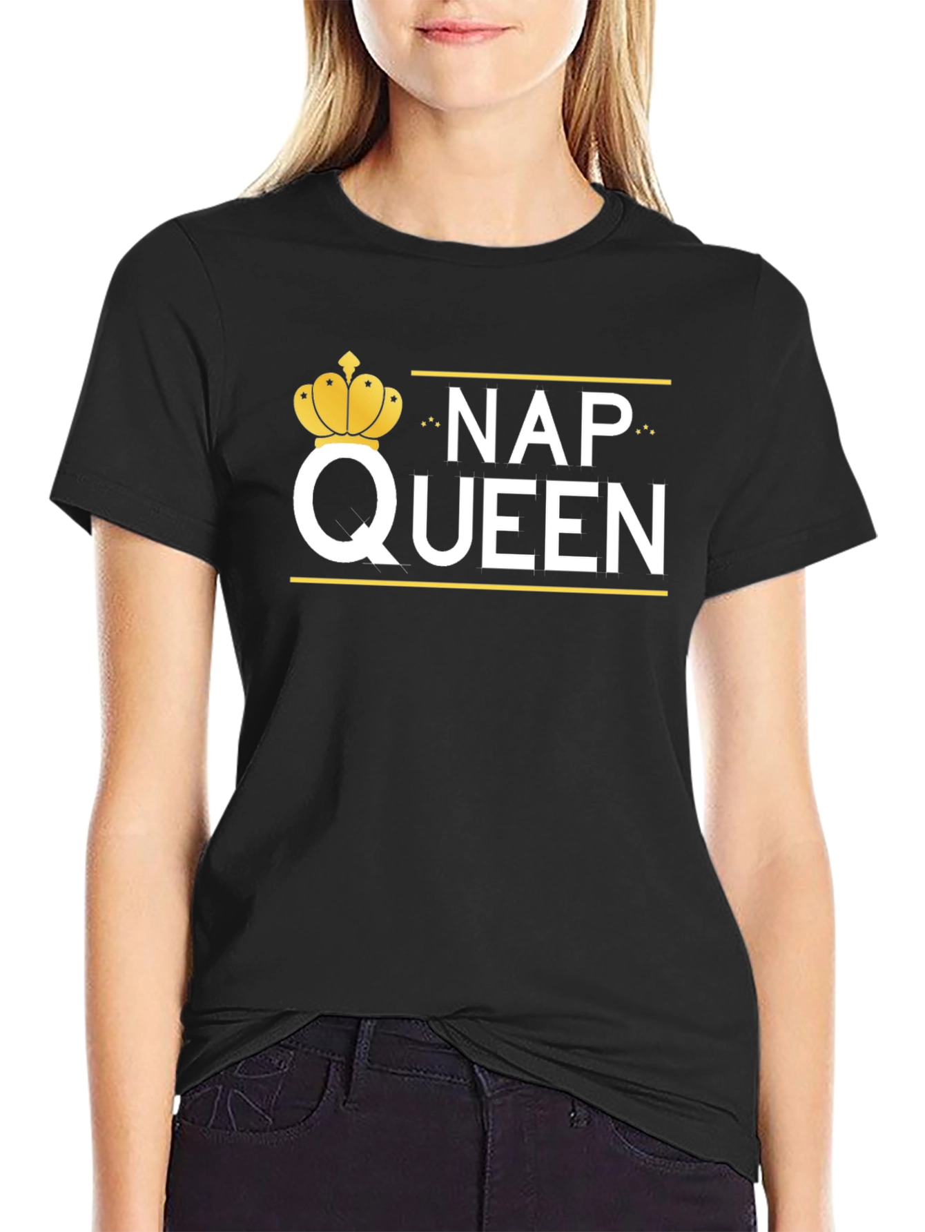 Black Nap Queen Graphic Tee - Black view 2