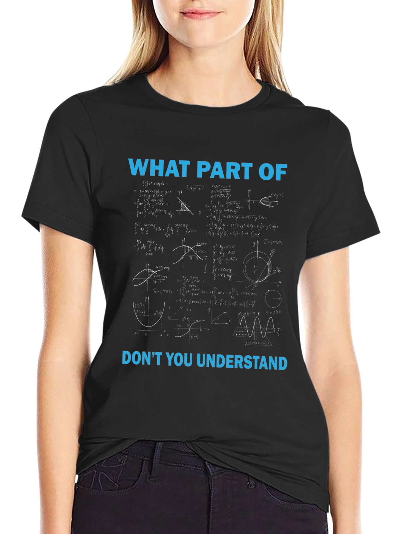Black Math Equation Graphic T-Shirt - Funny Geek Tee view 2