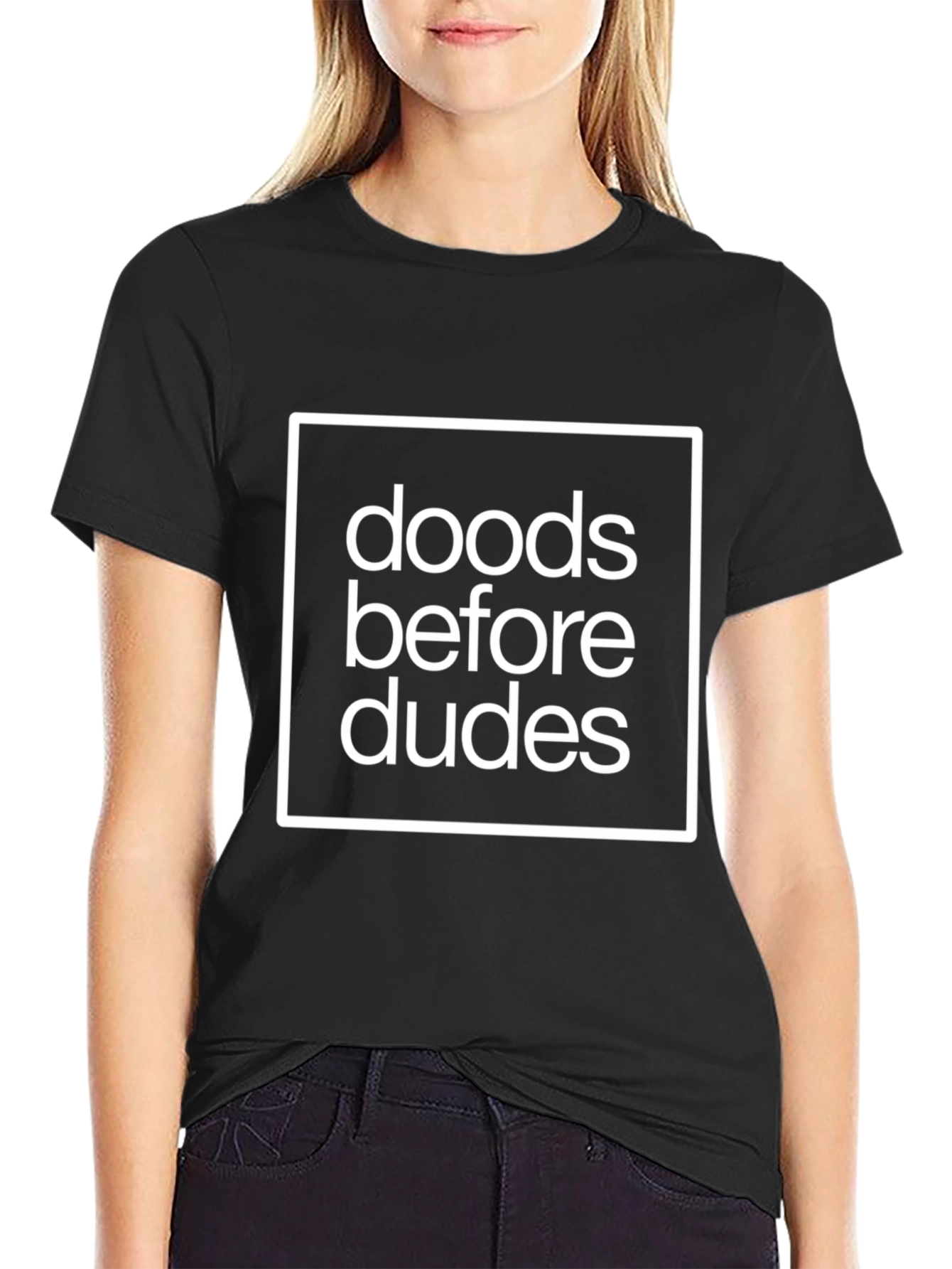 Black Doods Before Dudes Graphic T-Shirt view 2