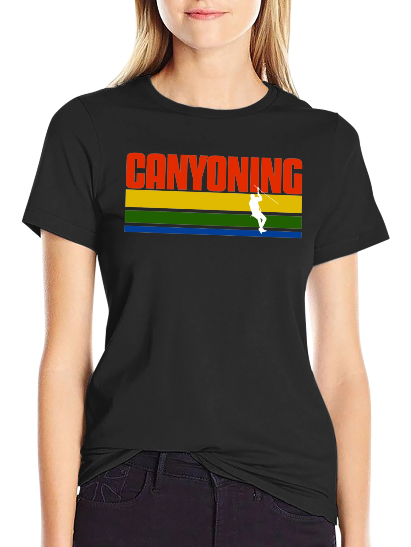 Black Canyoning Adventure T-Shirt - Black view 2