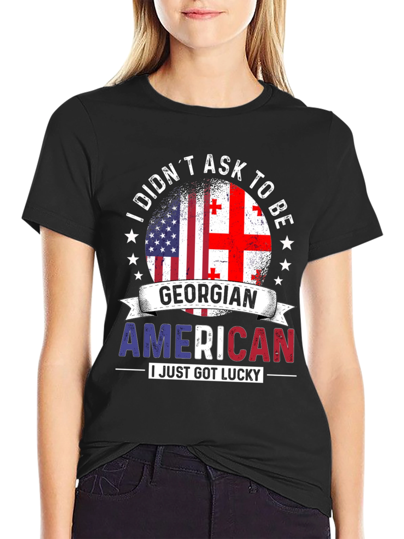 Georgian American Flag T-Shirt - 2