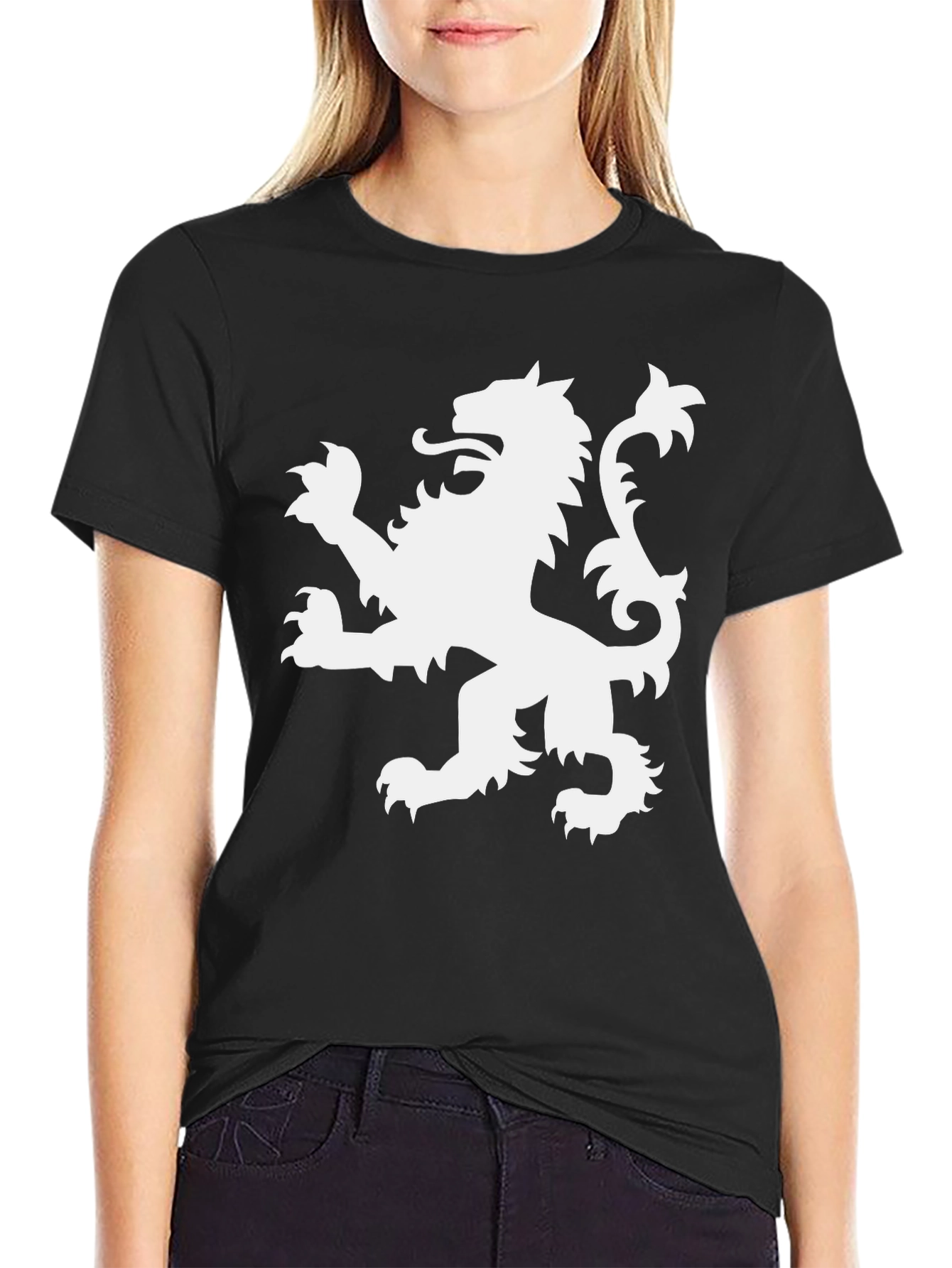 Black Lion Rampant Graphic Tee - Classic Black Shirt view 2