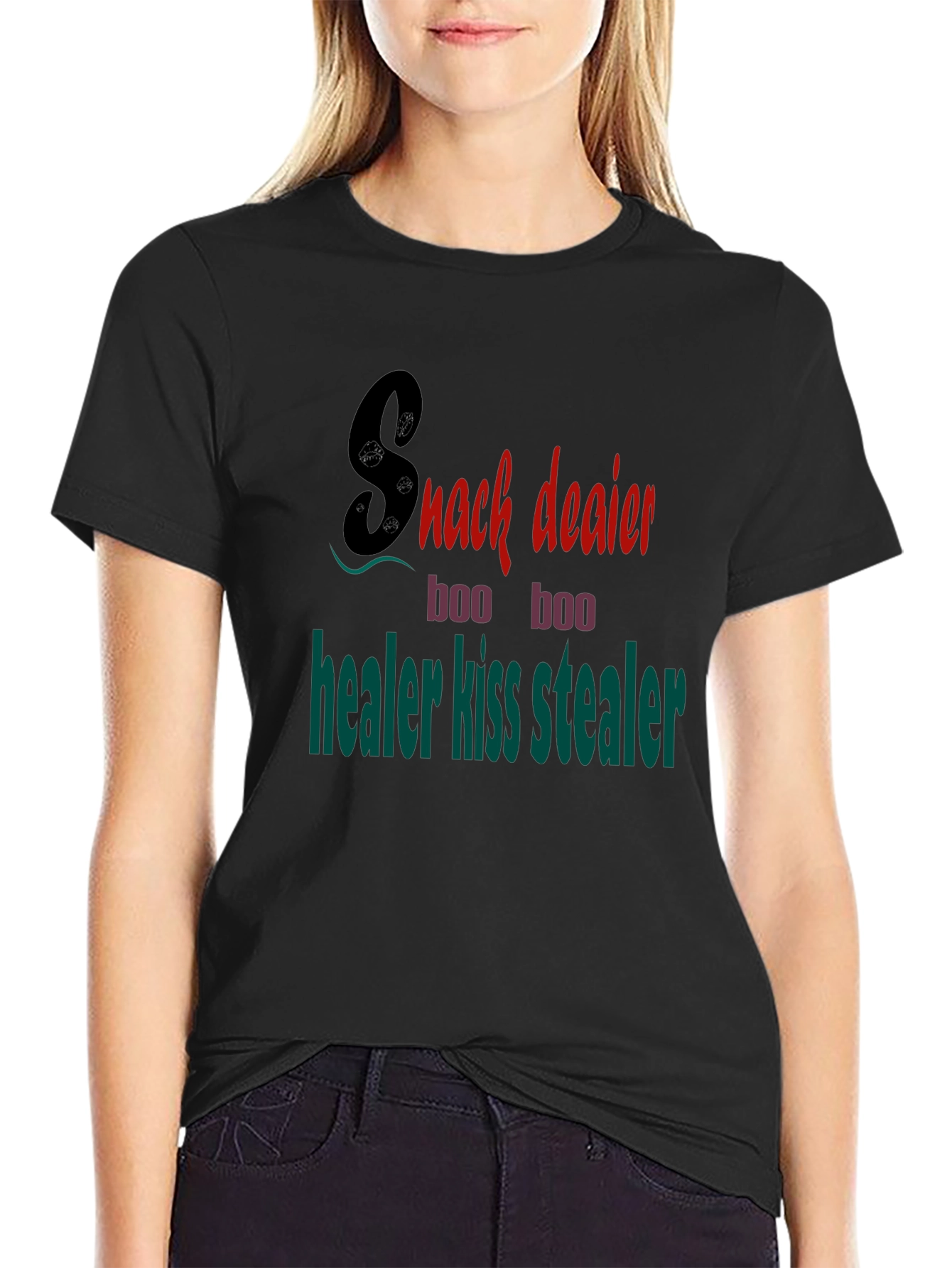 Black Snack Dealer Funny Graphic T-Shirt view 2