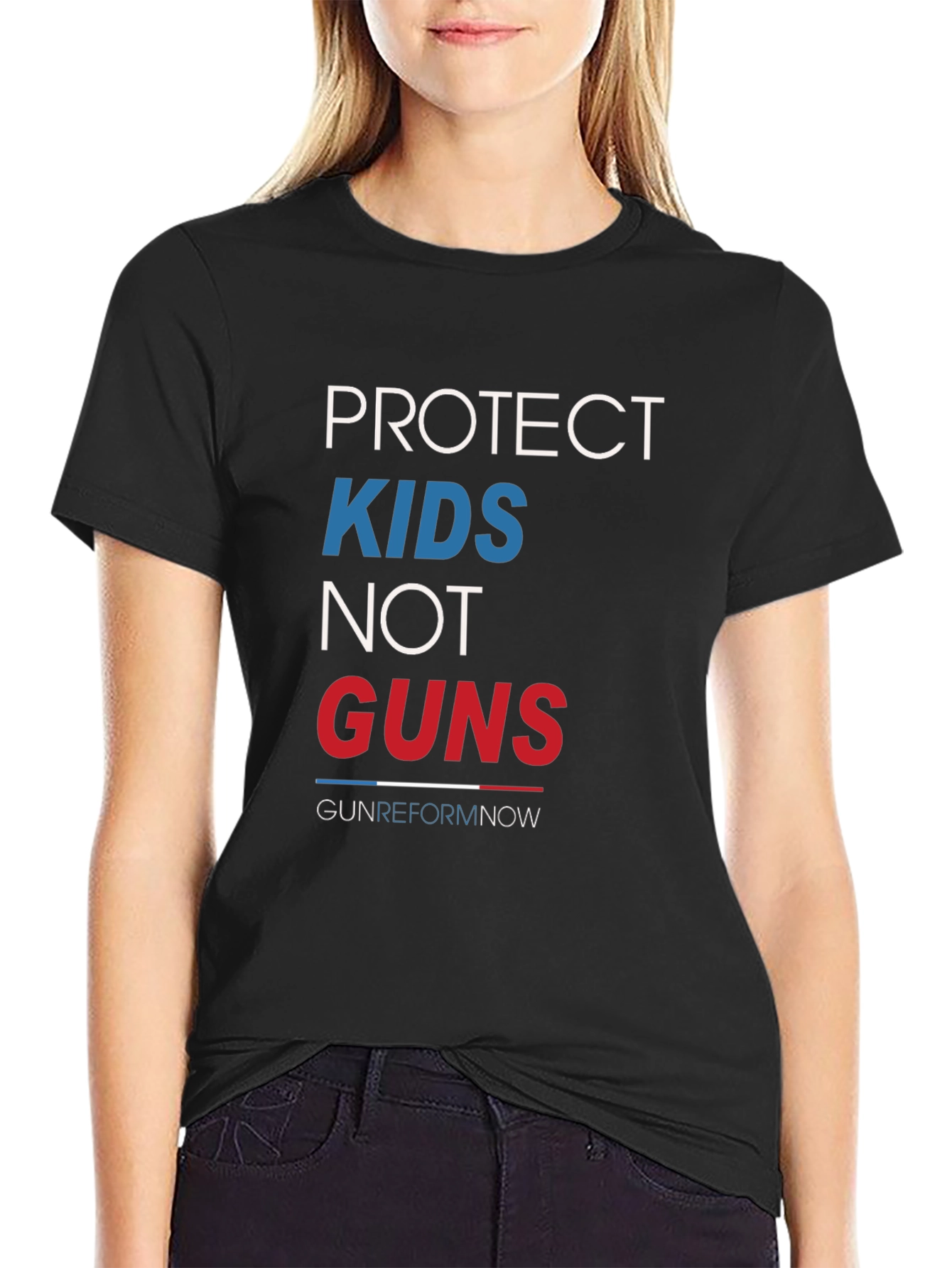 Black Protect Kids Not Guns T-Shirt Gun Reform Now view 2