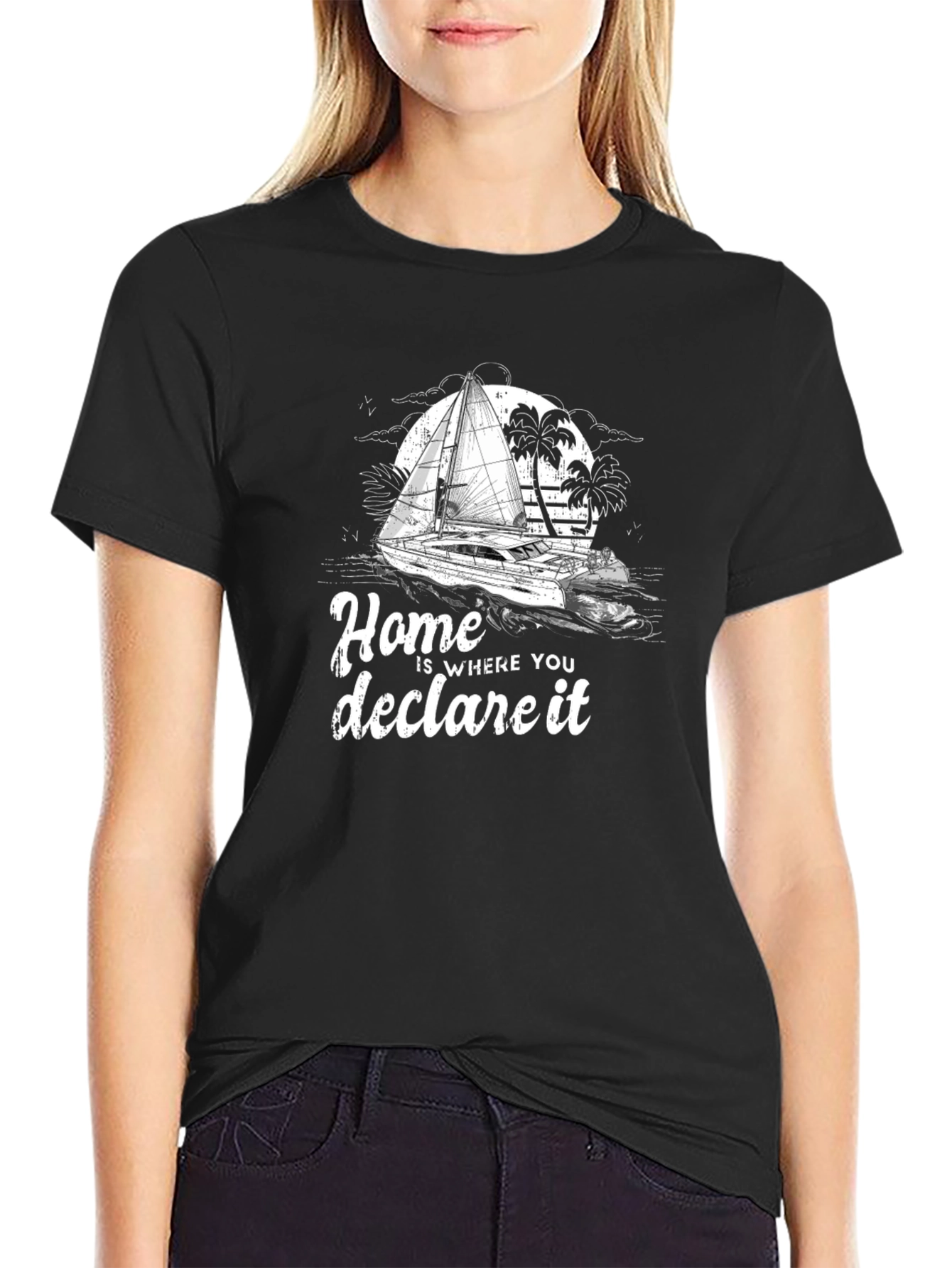 Black Home is Where You Declare It T-Shirt view 2