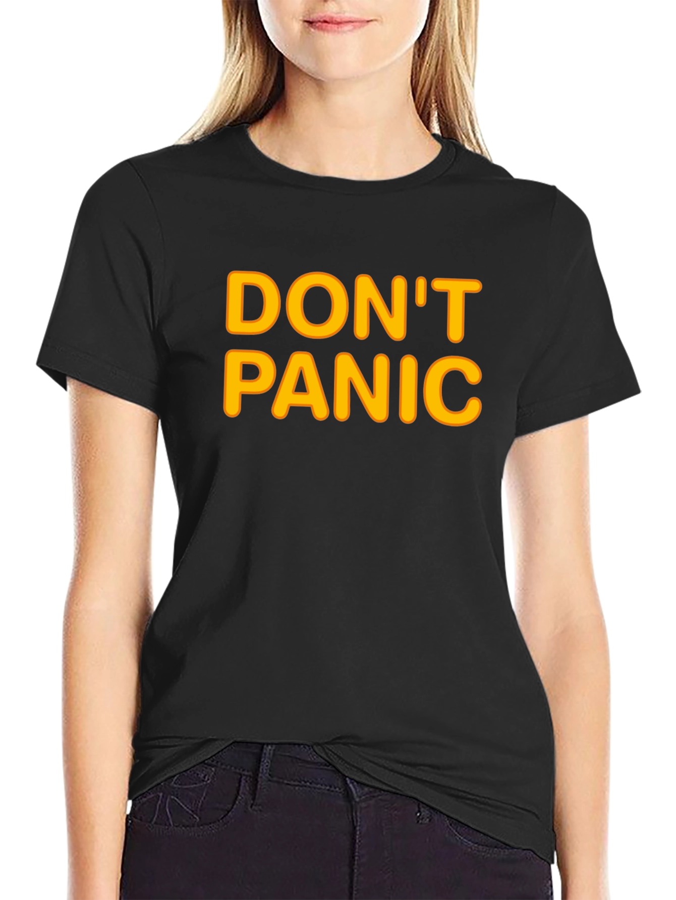 Black Don't Panic T-Shirt view 2