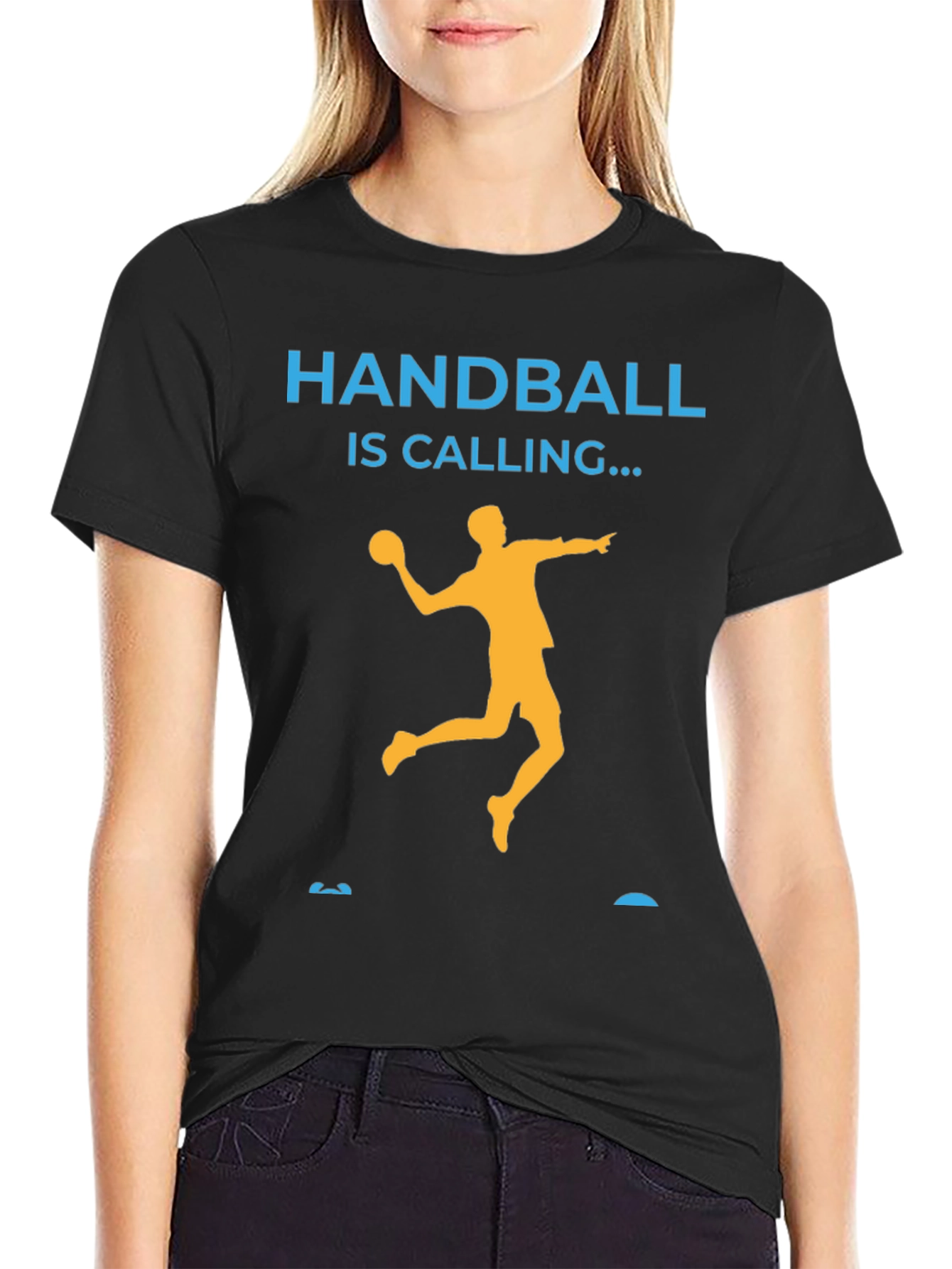 Black Handball Is Calling T-Shirt view 2