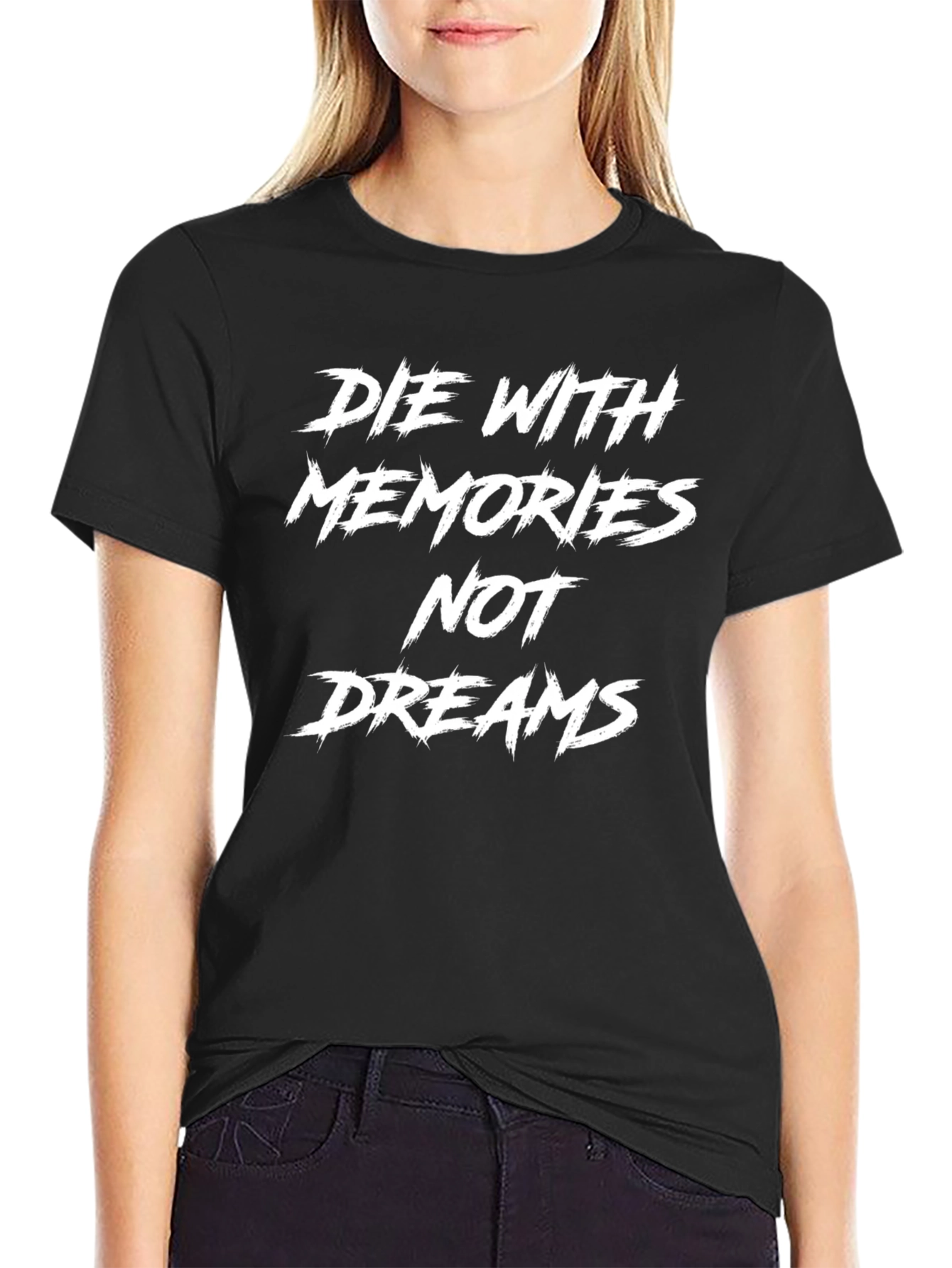 Black Die With Memories T-Shirt | Motivation Apparel view 2
