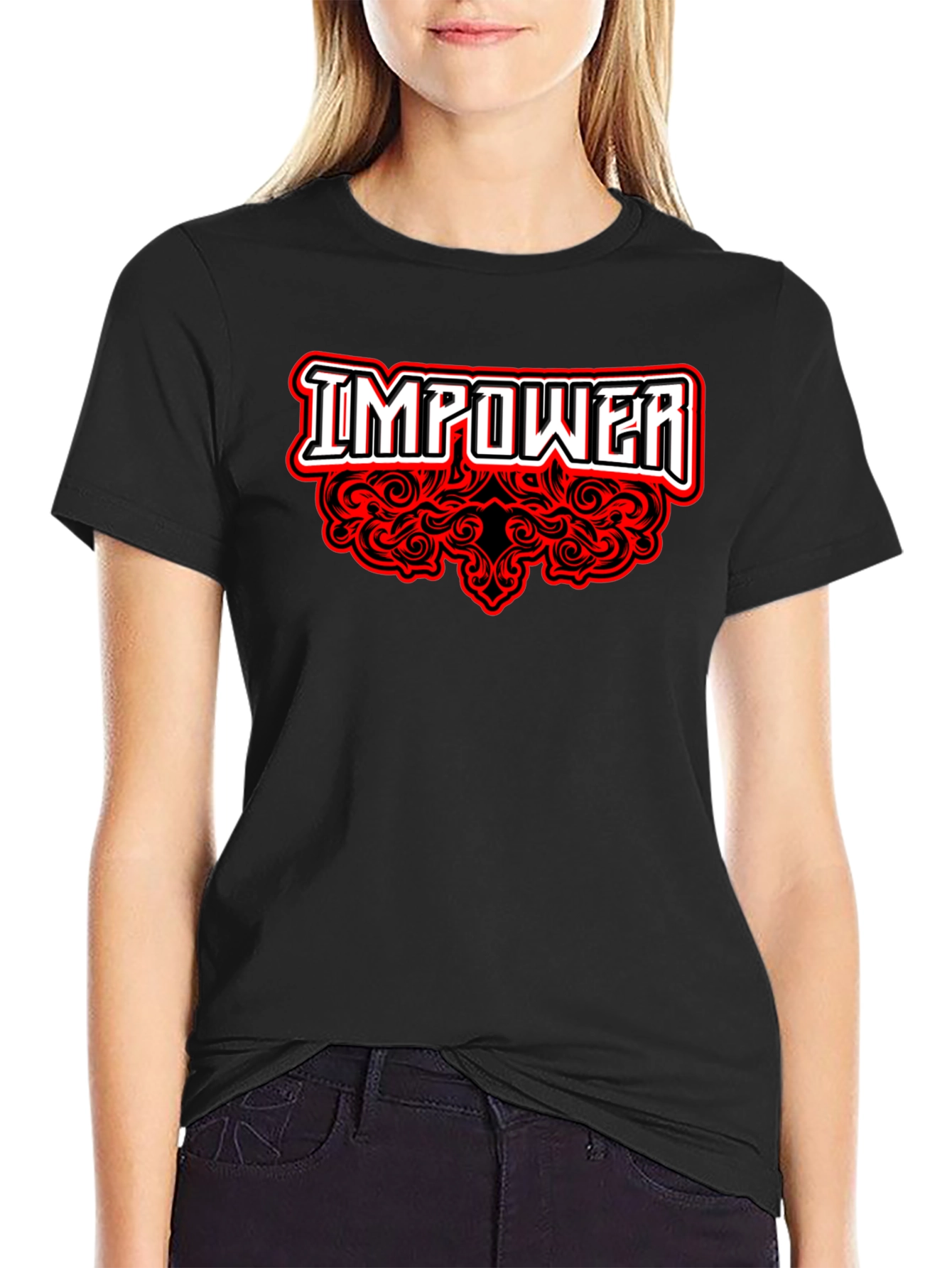 Black Empower Graphic Tee - Black T-Shirt view 2