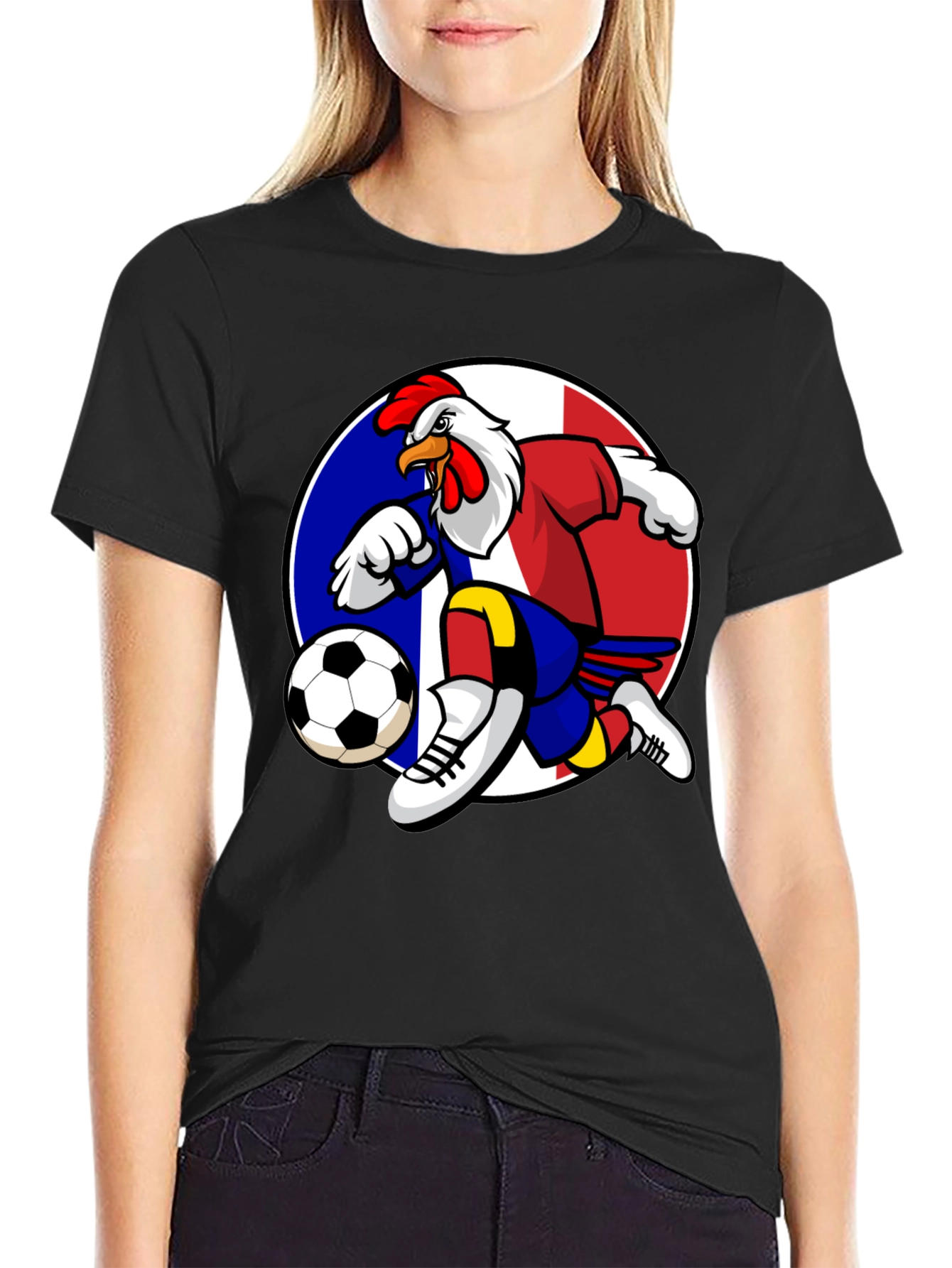 French Rooster Soccer T-Shirt - Black - 2