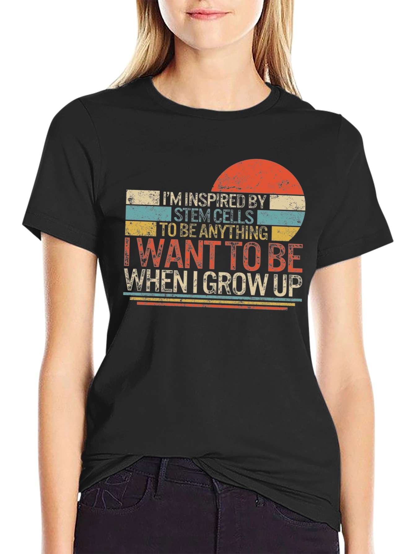 Black Stem Cells Inspired T-Shirt: Retro Science Tee view 2