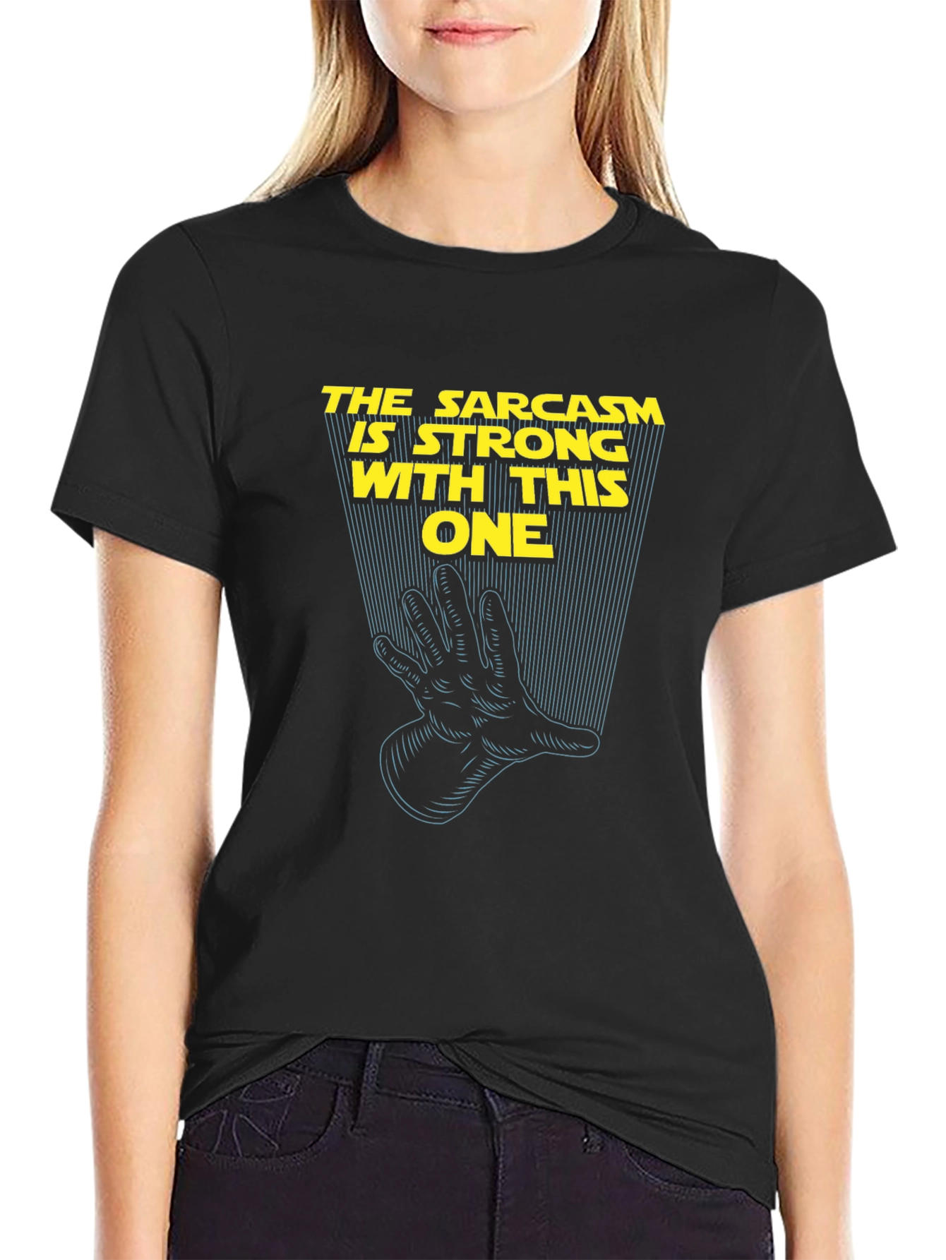 Black Sarcasm is Strong Graphic T-Shirt view 2