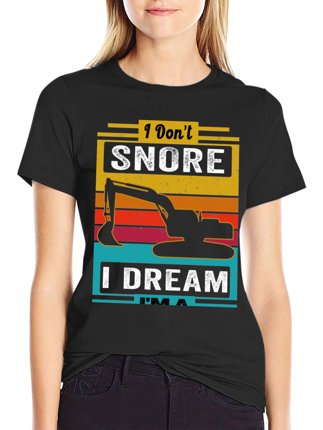 Black I Don't Snore I Dream I'm A T-Shirt  view 2