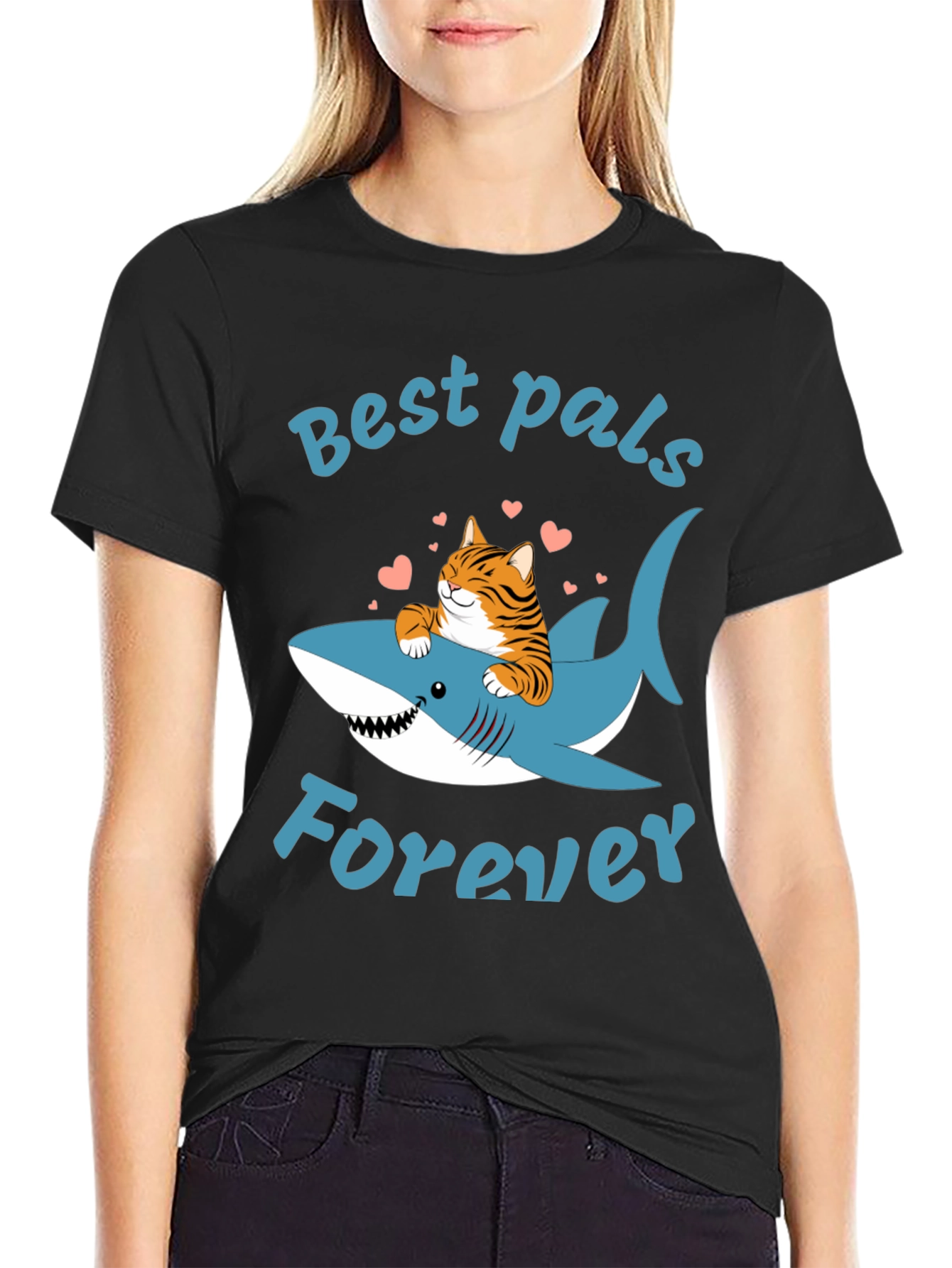 Black Best Pals Forever Graphic Tee view 2