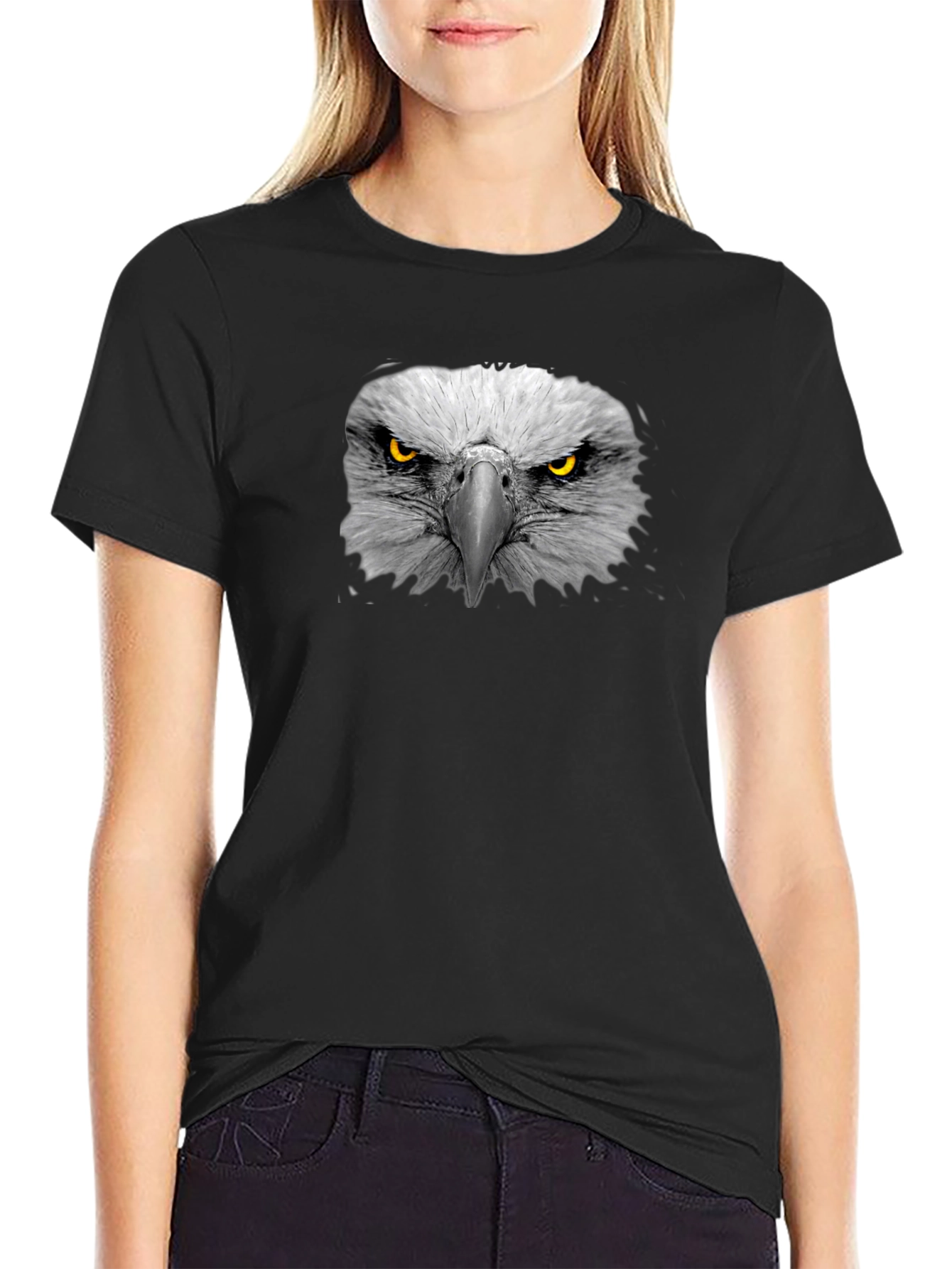 Black Eagle Eye Graphic T-Shirt view 2