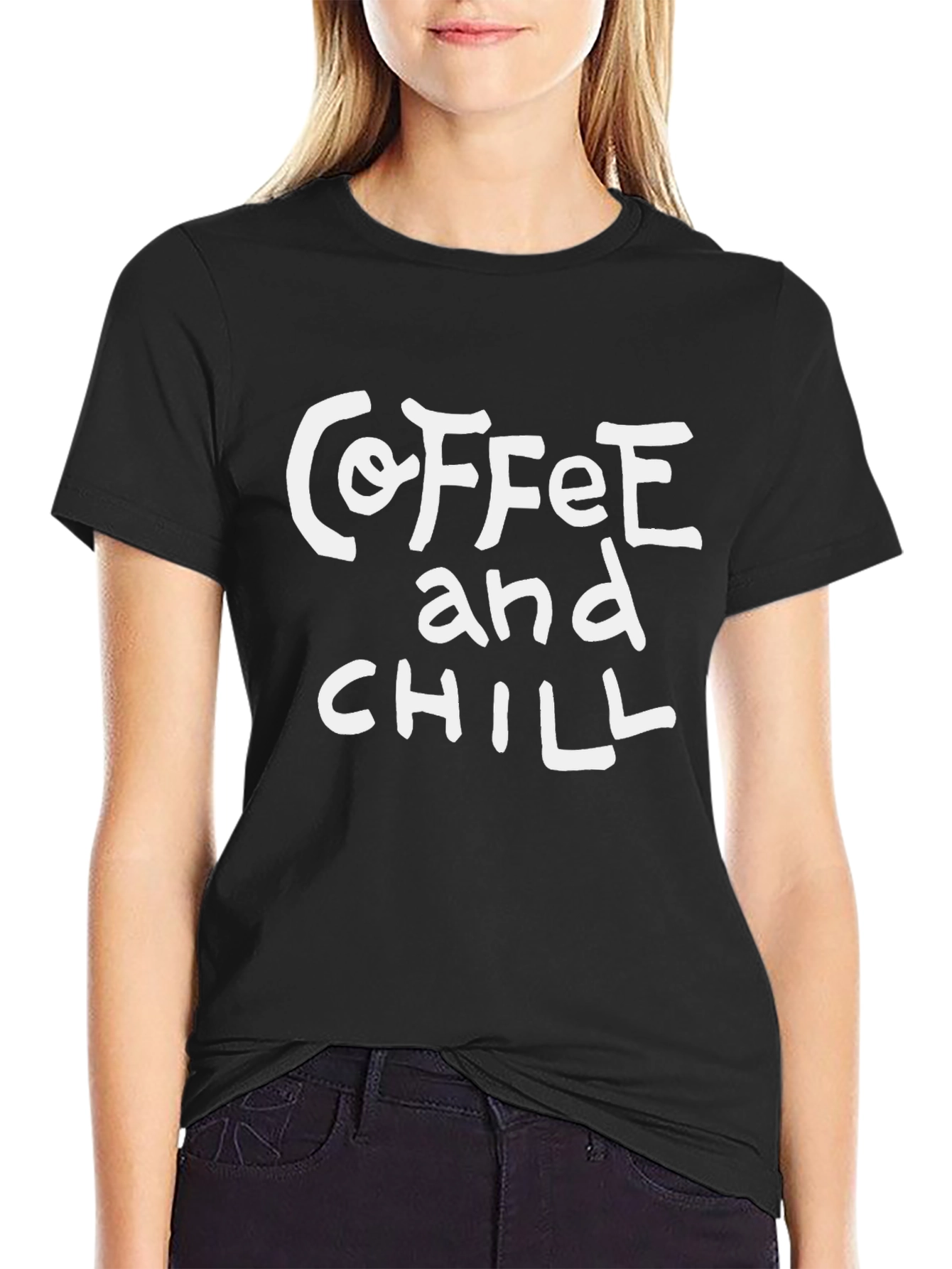 Coffee and Chill Black Graphic Tee - 2